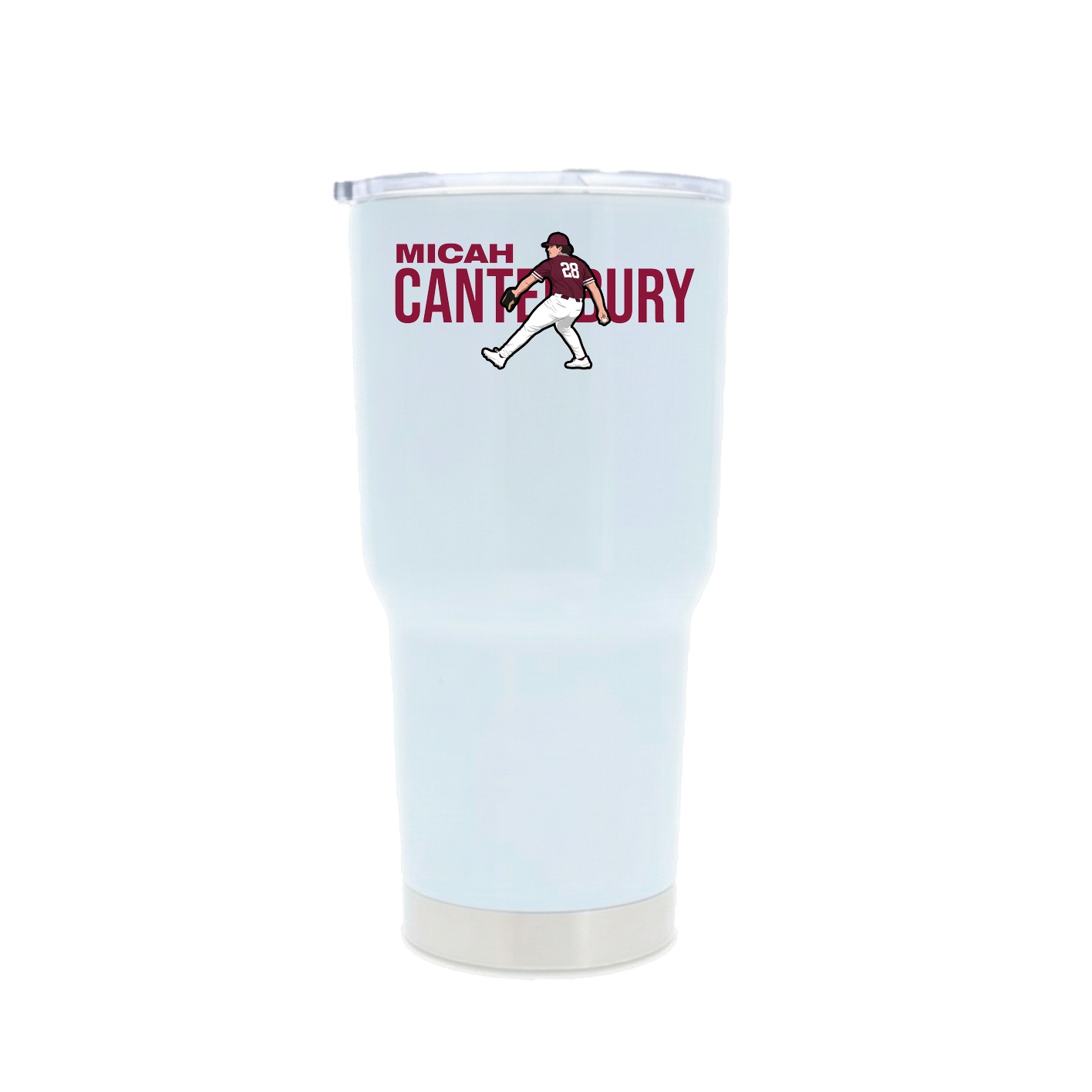30oz Stainless Steel Tumbler — Player Name in White
