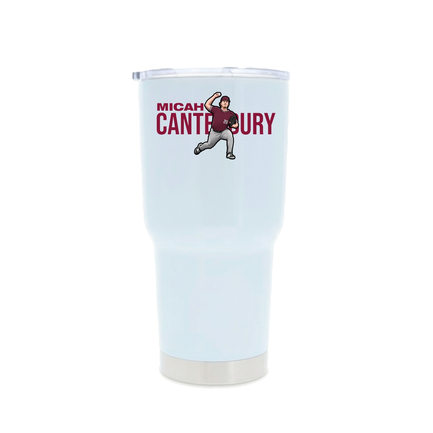 30oz Stainless Steel Tumbler — Player Name in White