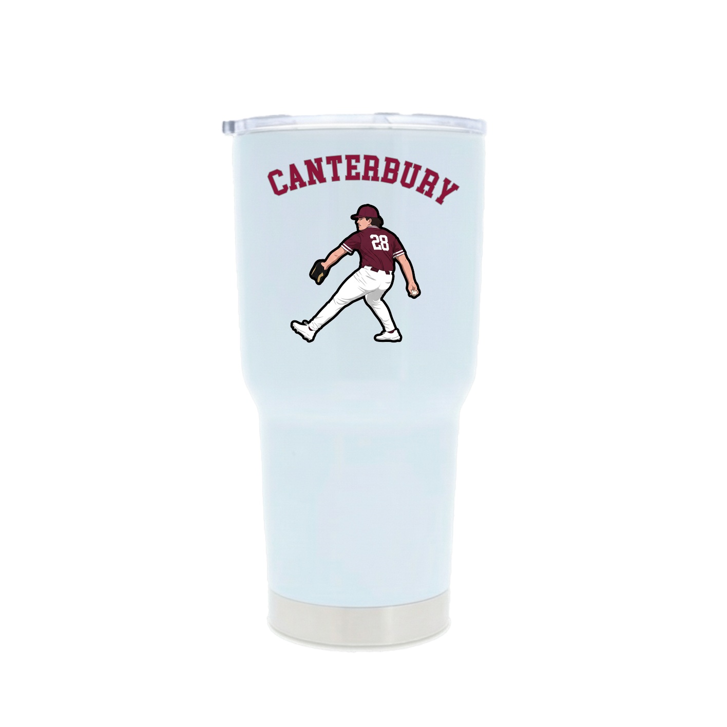 30oz Stainless Steel Tumbler — Shirsey Arch in White