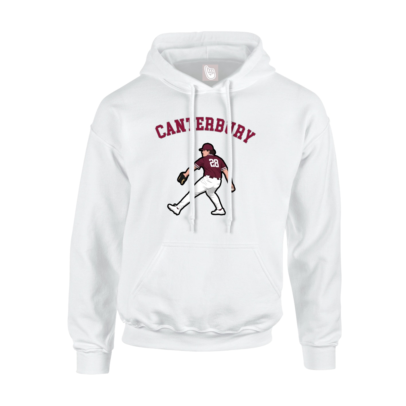 Youth Hoodie — Shirsey Arch in White