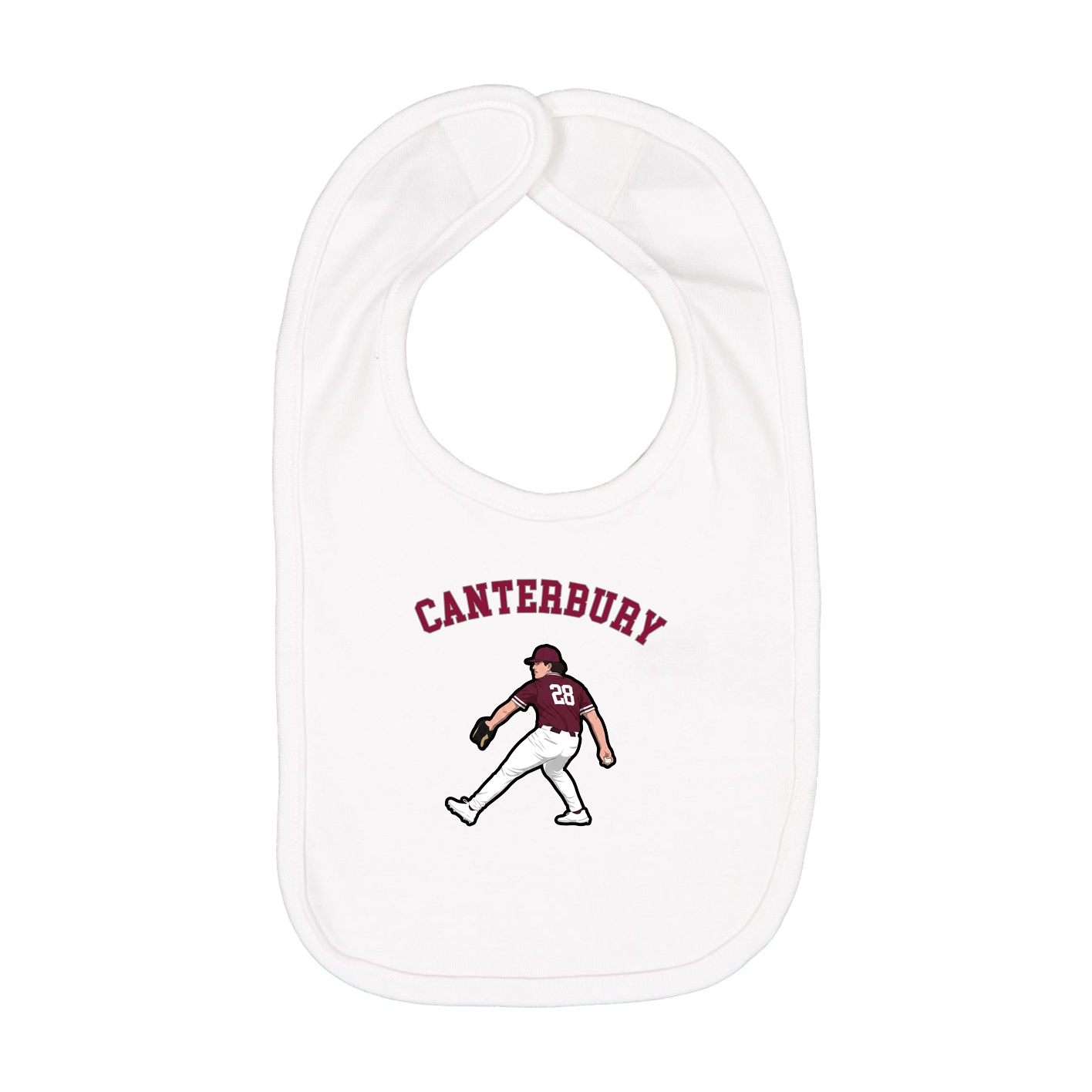 Infant Bib — Shirsey Arch in White