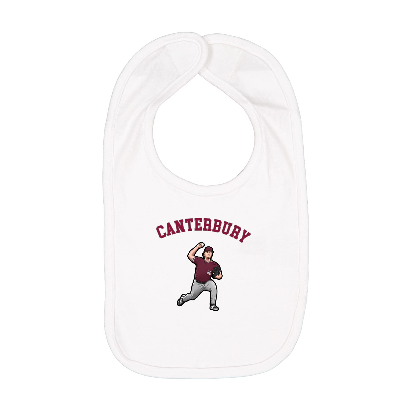 Infant Bib — Shirsey Arch in White