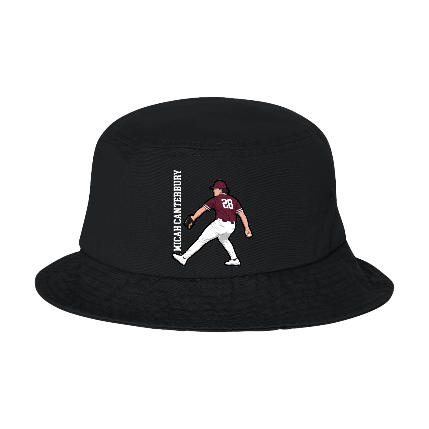 Bucket Cap — Name Vertical in Black