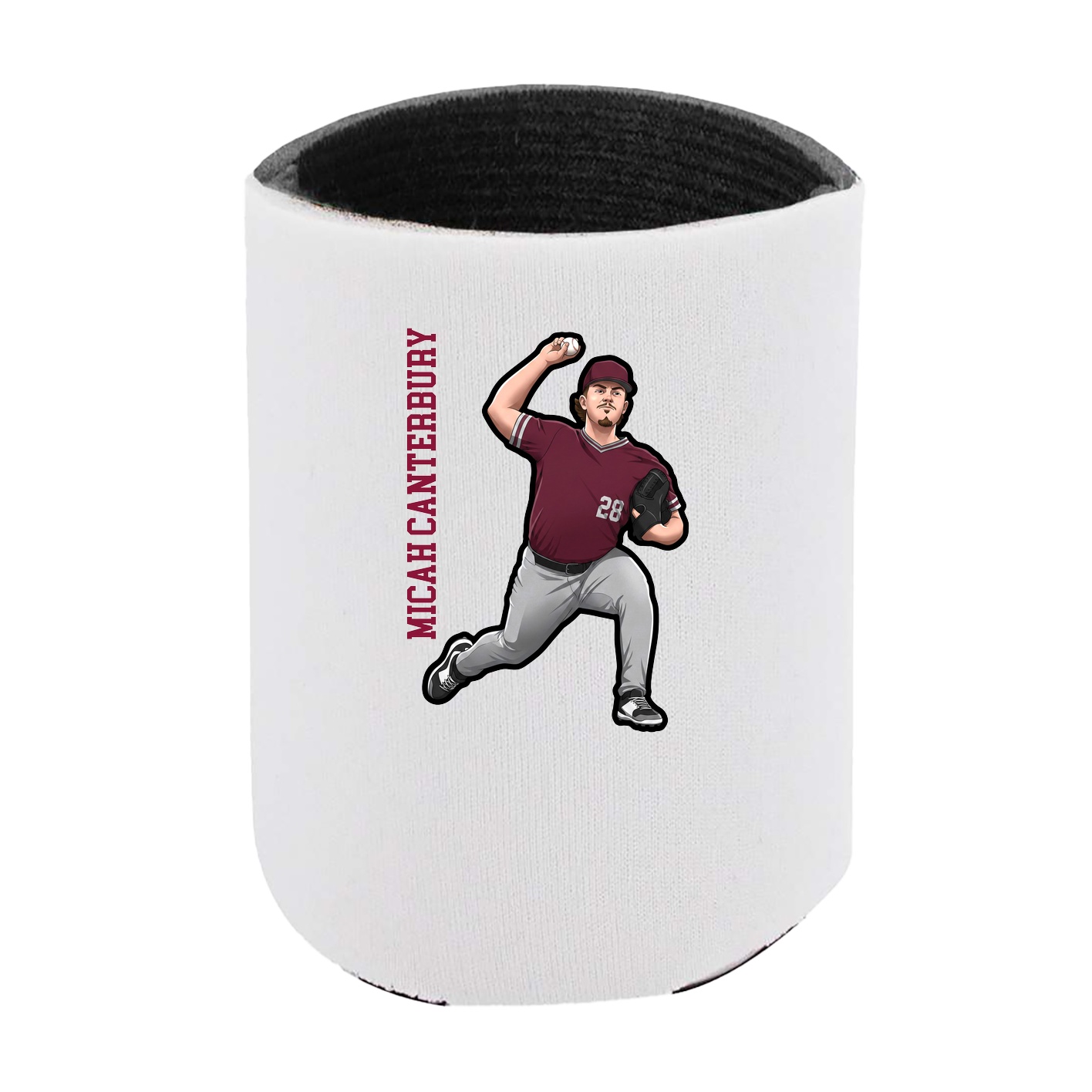 Can Holder — Name Vertical in White