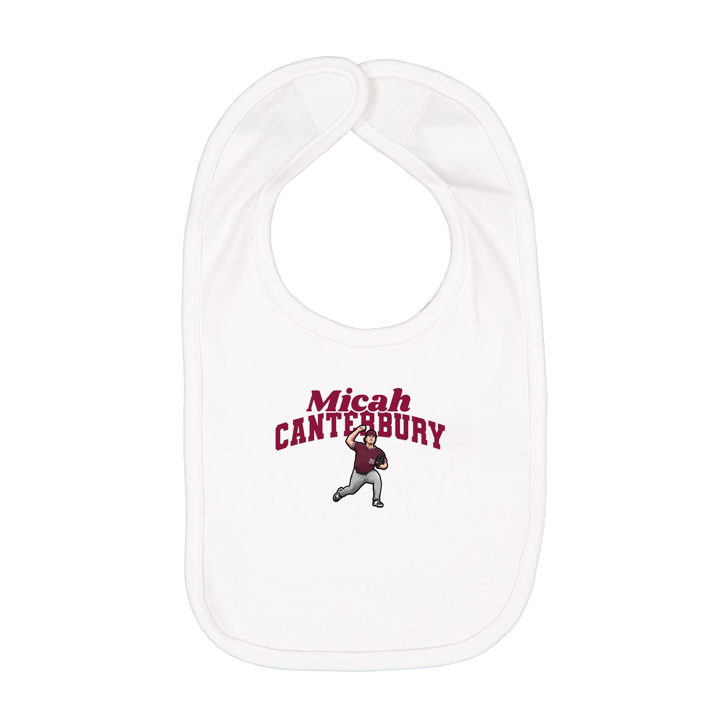 Infant Bib — Signature Arch in White