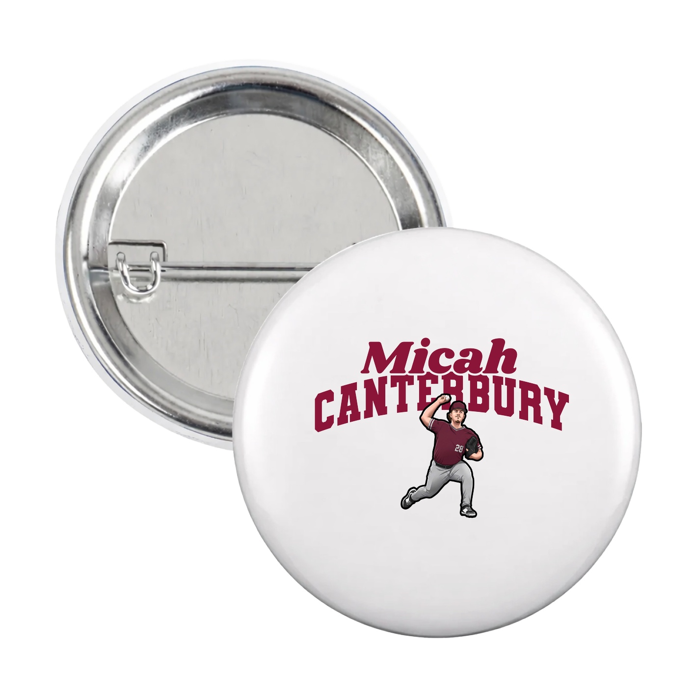 Game Day Button — Signature Arch in White