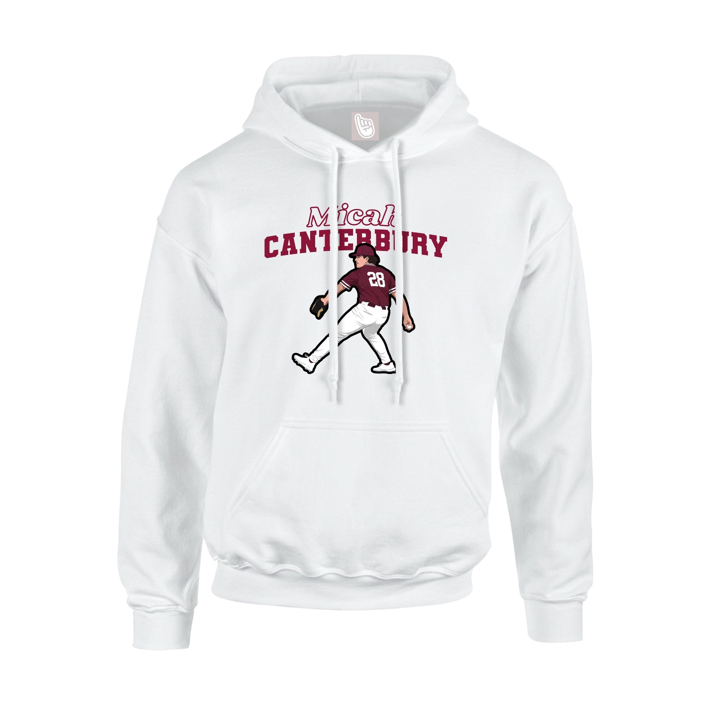 Hoodie — Name Arch in White