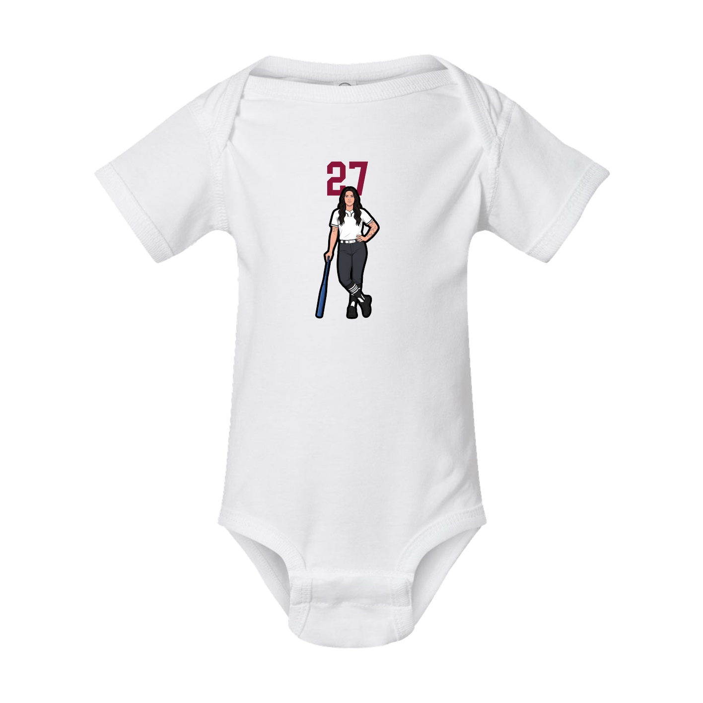 Baby Onesie — Number Top in White