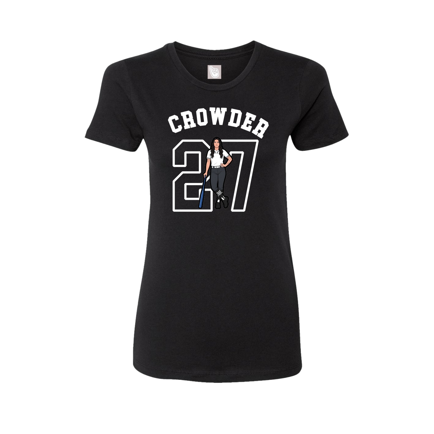 Fitted Women's Tee — Shirsey Arch in Black