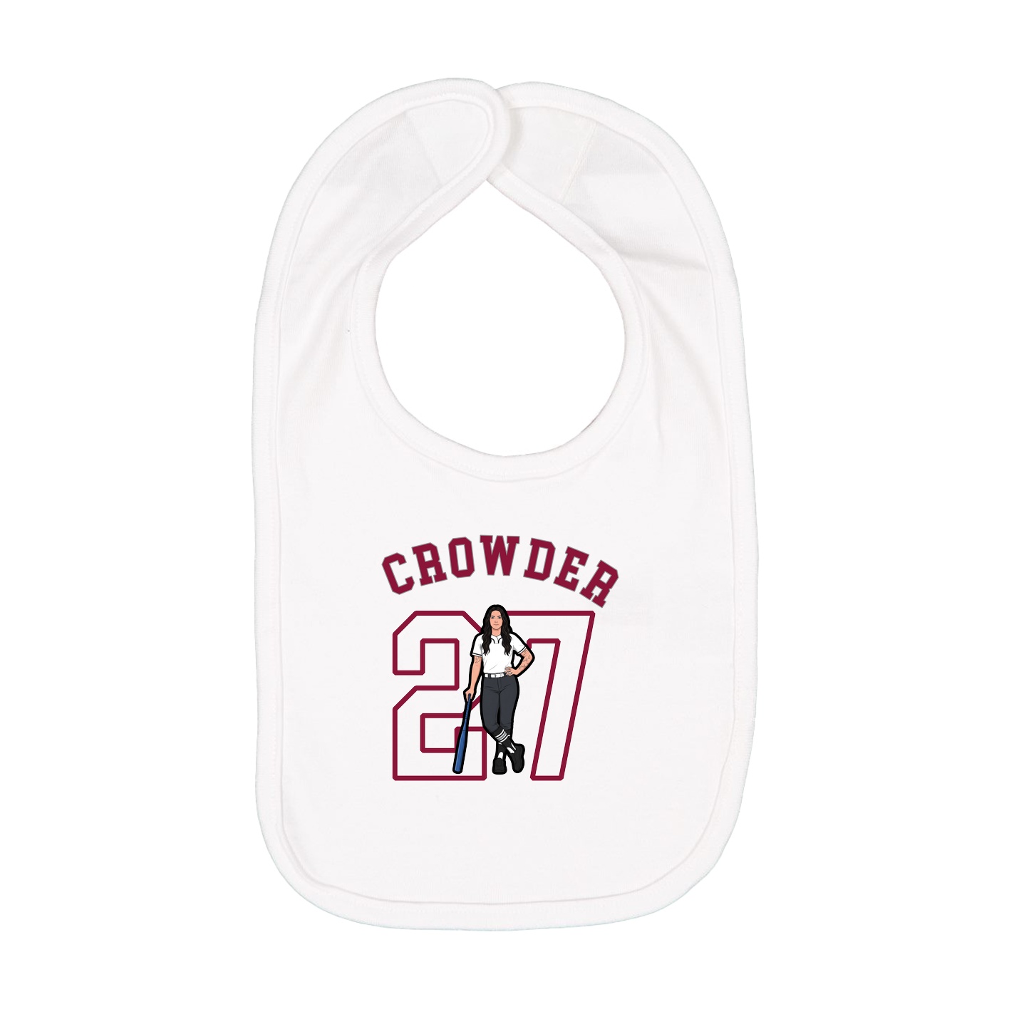 Infant Bib — Shirsey Arch in White