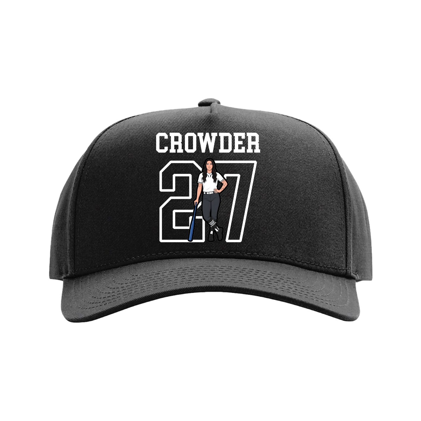 Full Fabric Five-Panel Champ Cap — Shirsey in Black
