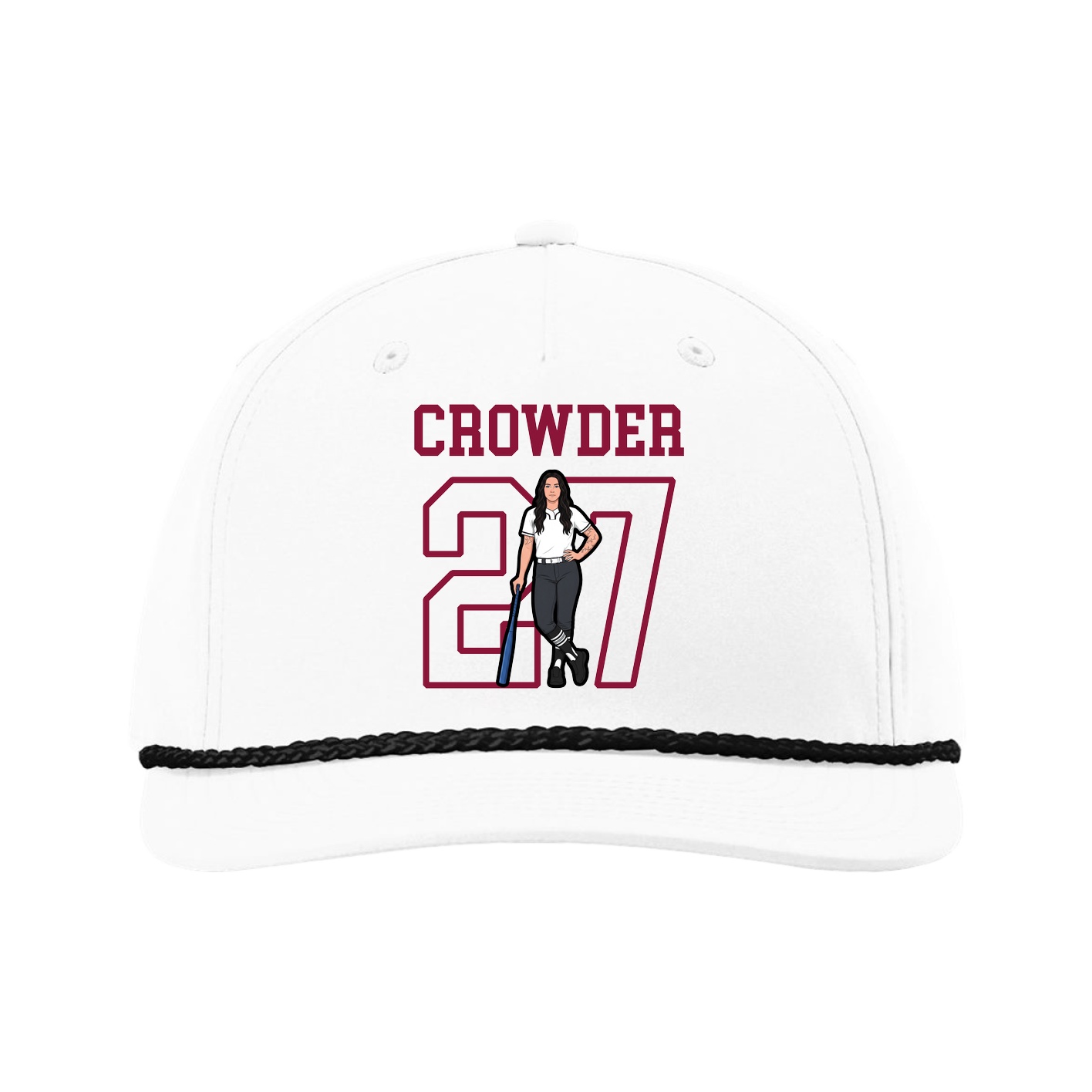 Five-Panel Classic Rope Cap — Shirsey in White