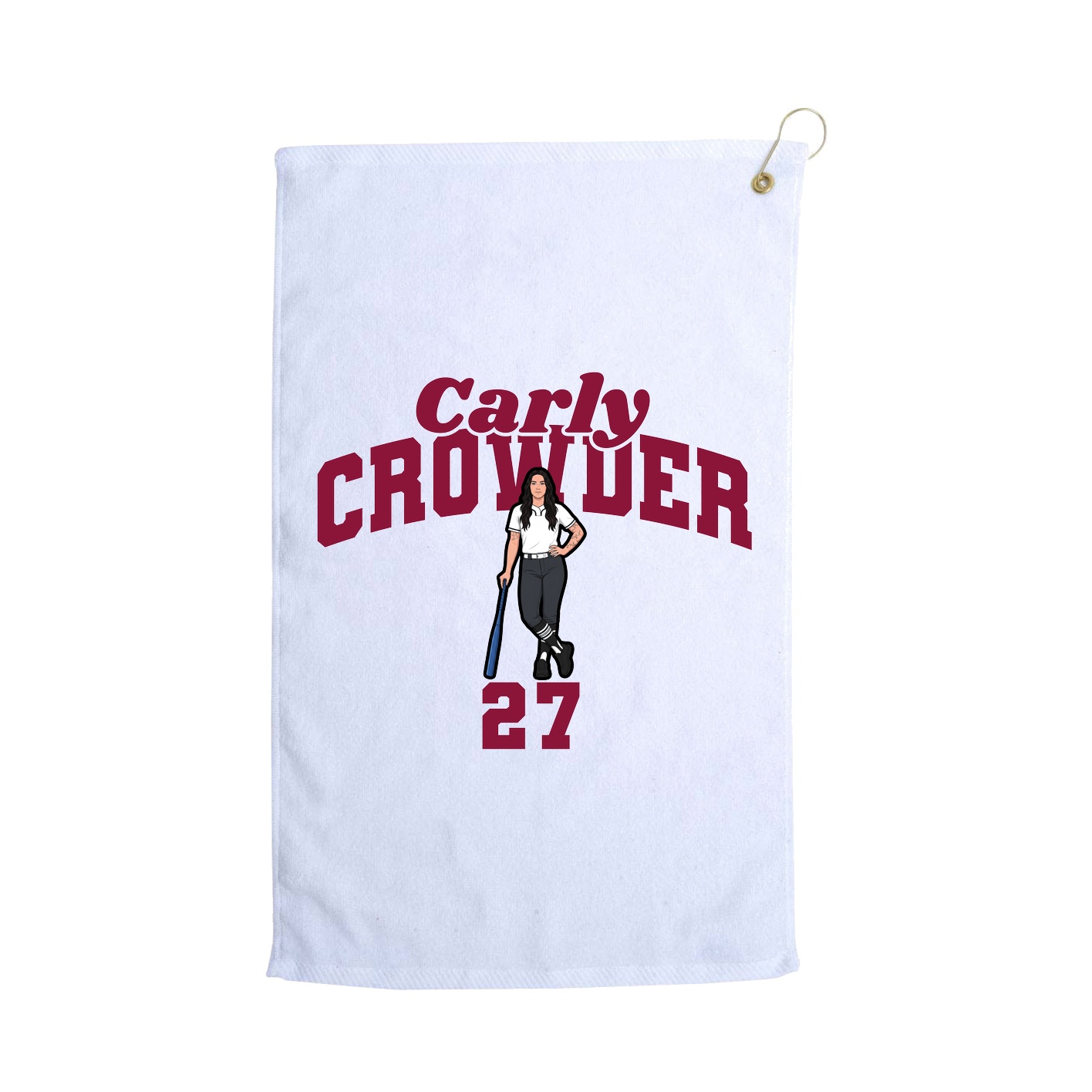 Golf Towel — Signature Arch in White
