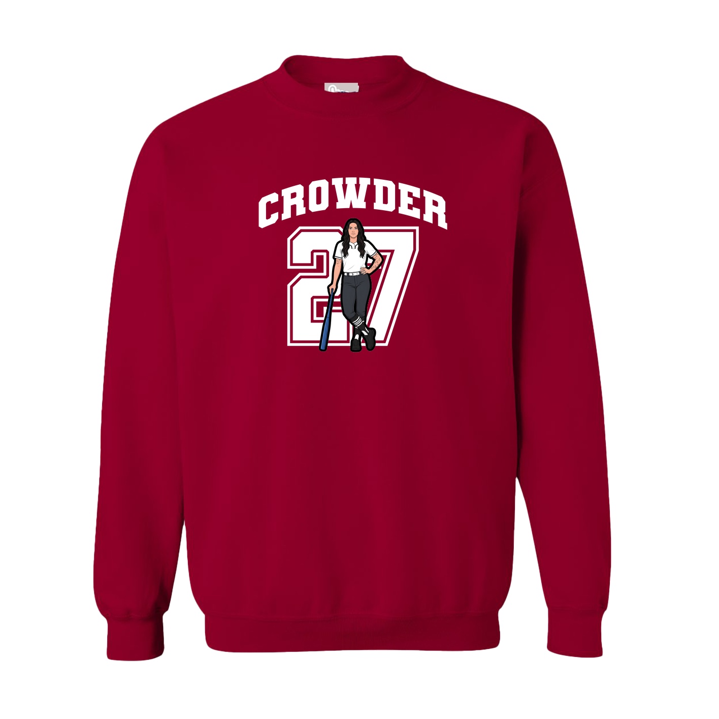 Fleece Crew — Number in Cardinal