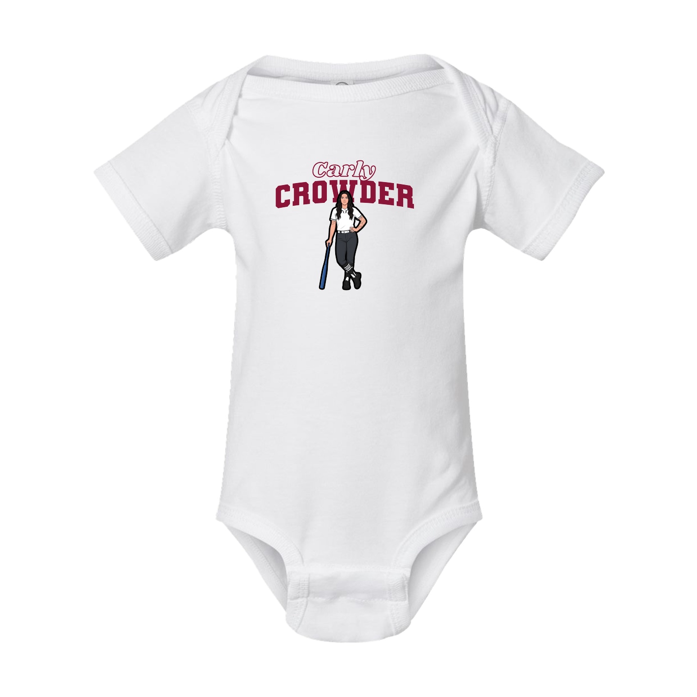 Baby Onesie — Name Arch in White