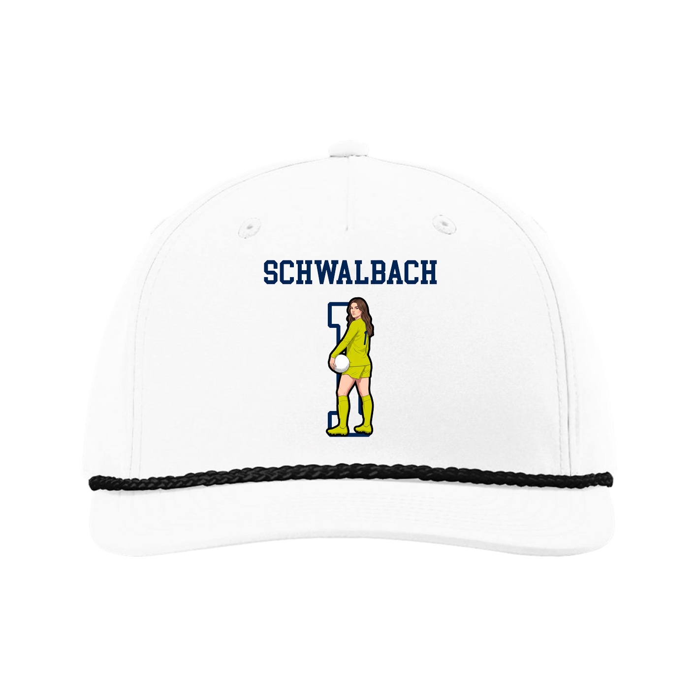 Five-Panel Classic Rope Cap — Shirsey in White