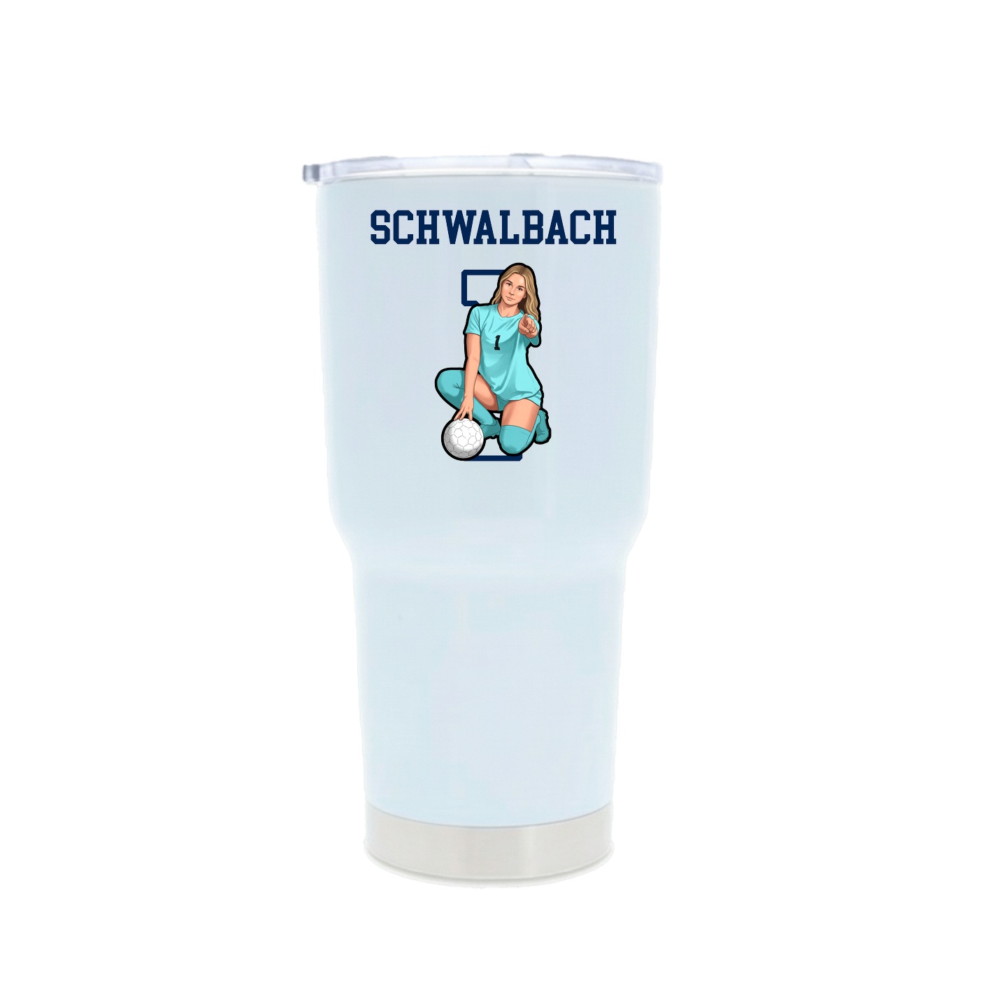 30oz Stainless Steel Tumbler — Shirsey in White
