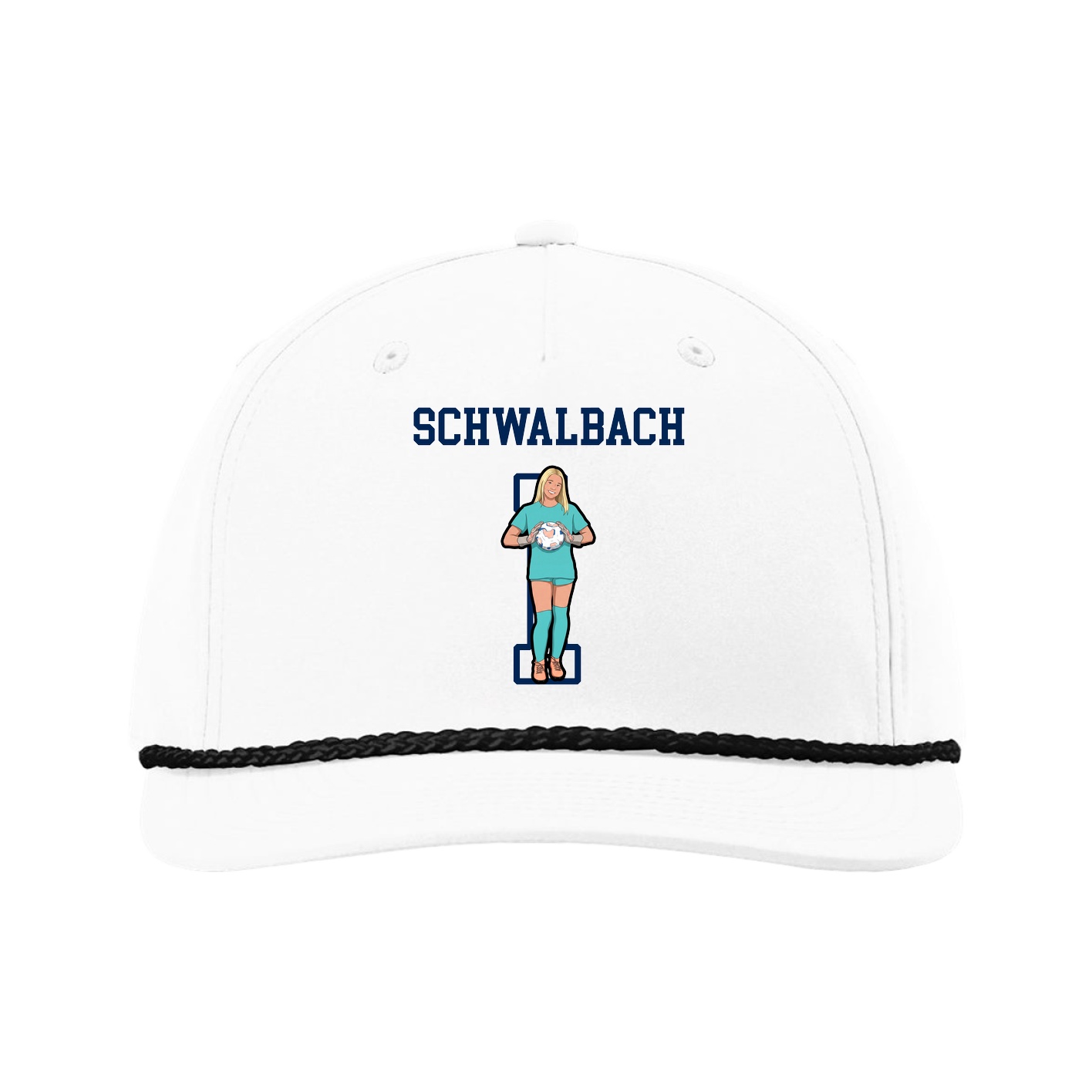 Five-Panel Classic Rope Cap — Shirsey in White