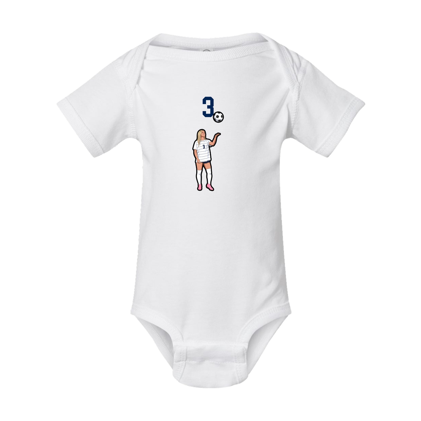 Baby Onesie — Number Top in White