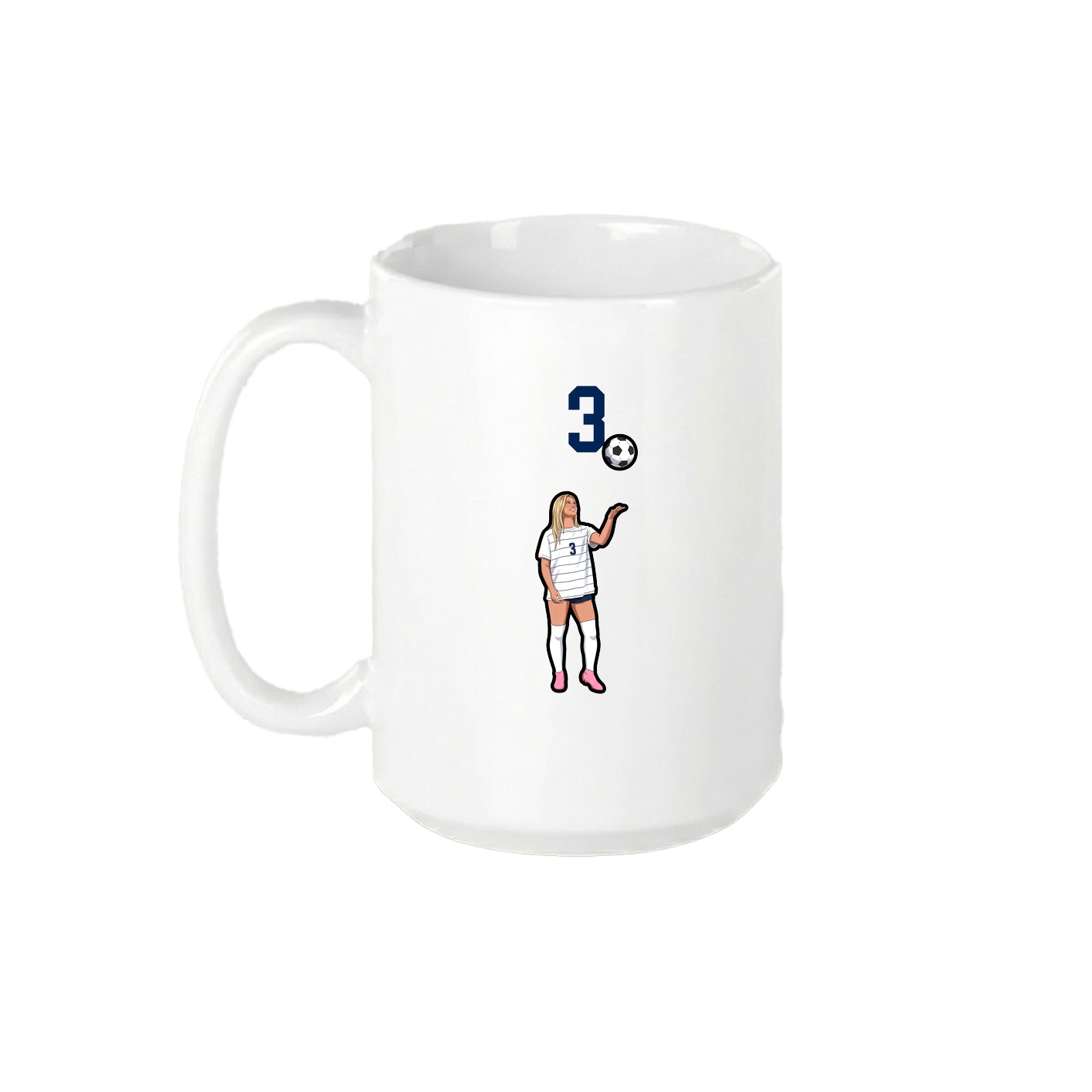 15oz Coffee Mug — Number Top in White