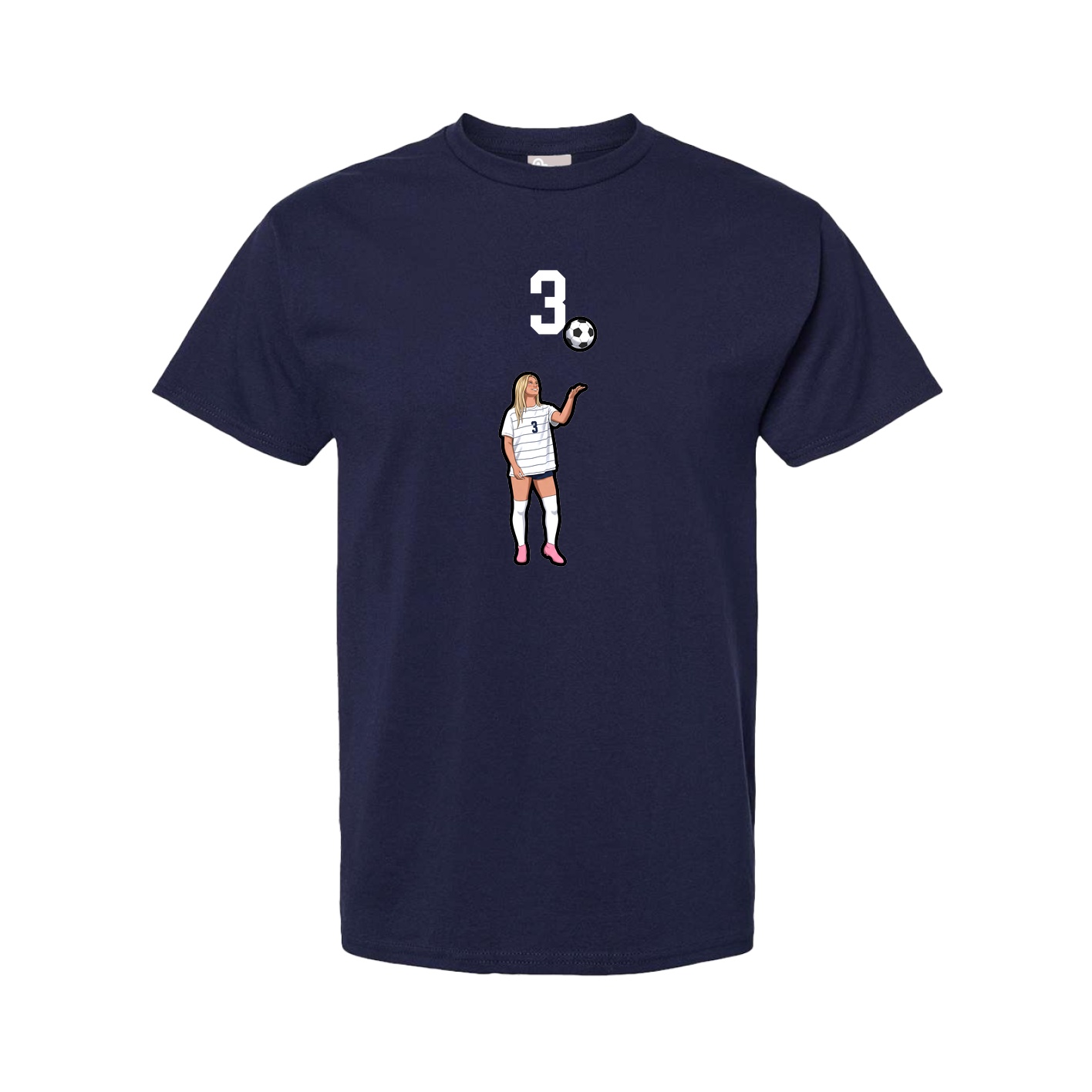 Youth Tee — Number Top in Navy