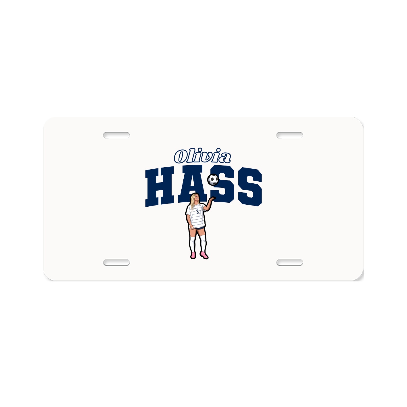 License Plate — Name Arch in Classic