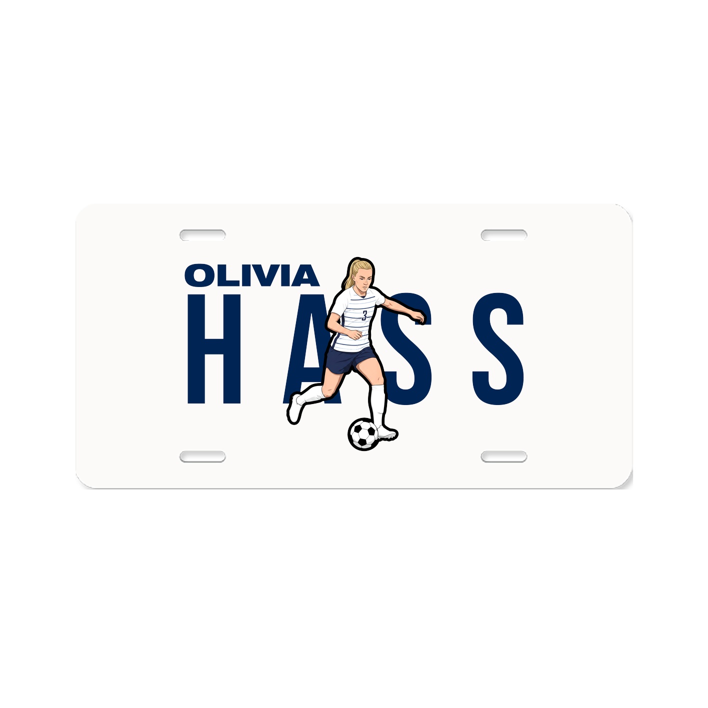 License Plate — Player Name in Classic