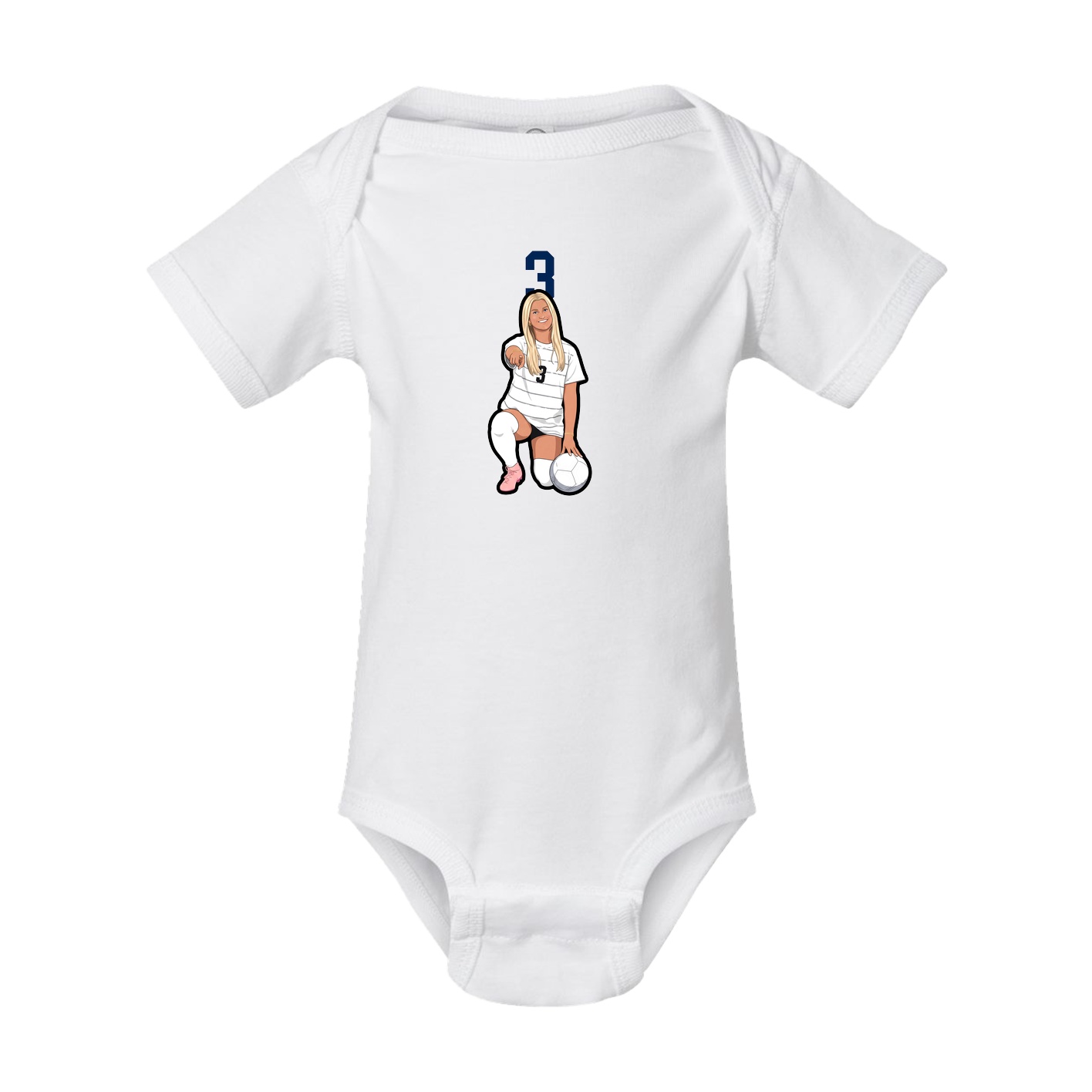 Baby Onesie — Number Top in White