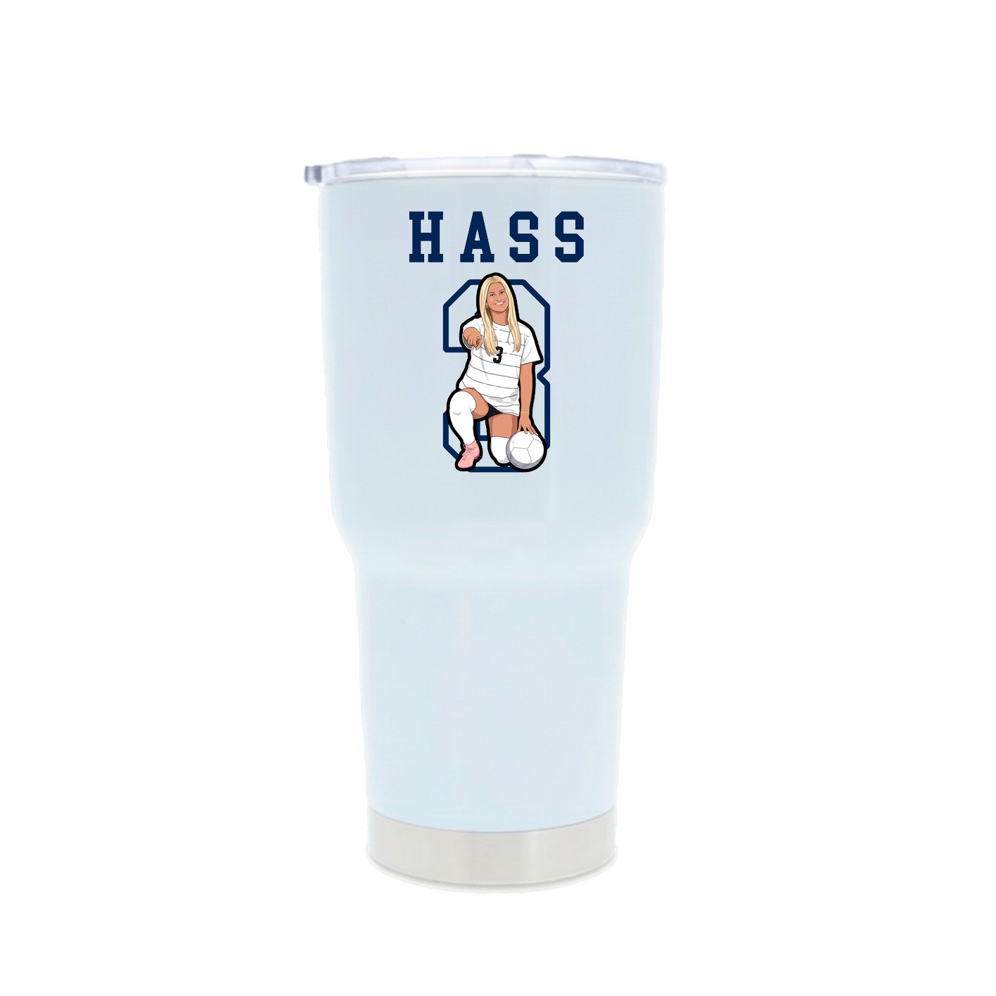 30oz Stainless Steel Tumbler — Shirsey in White