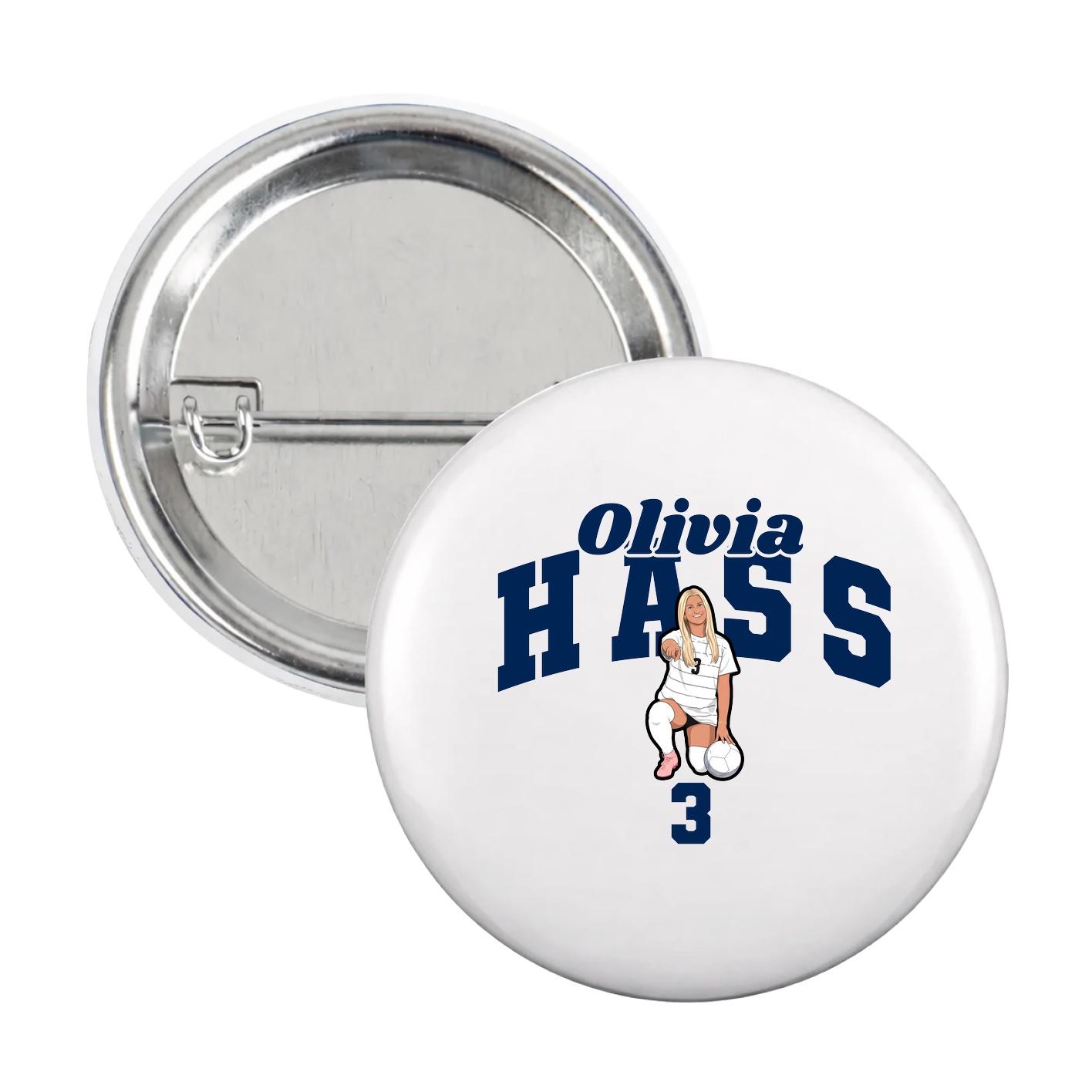 Game Day Button — Signature Arch in White