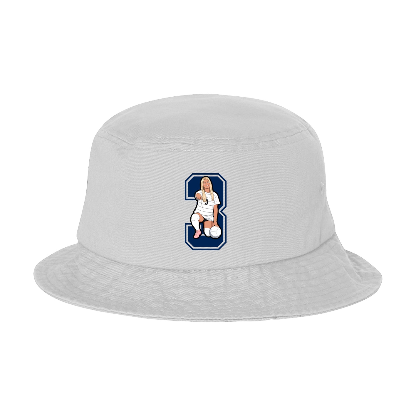 Bucket Cap — Number in White