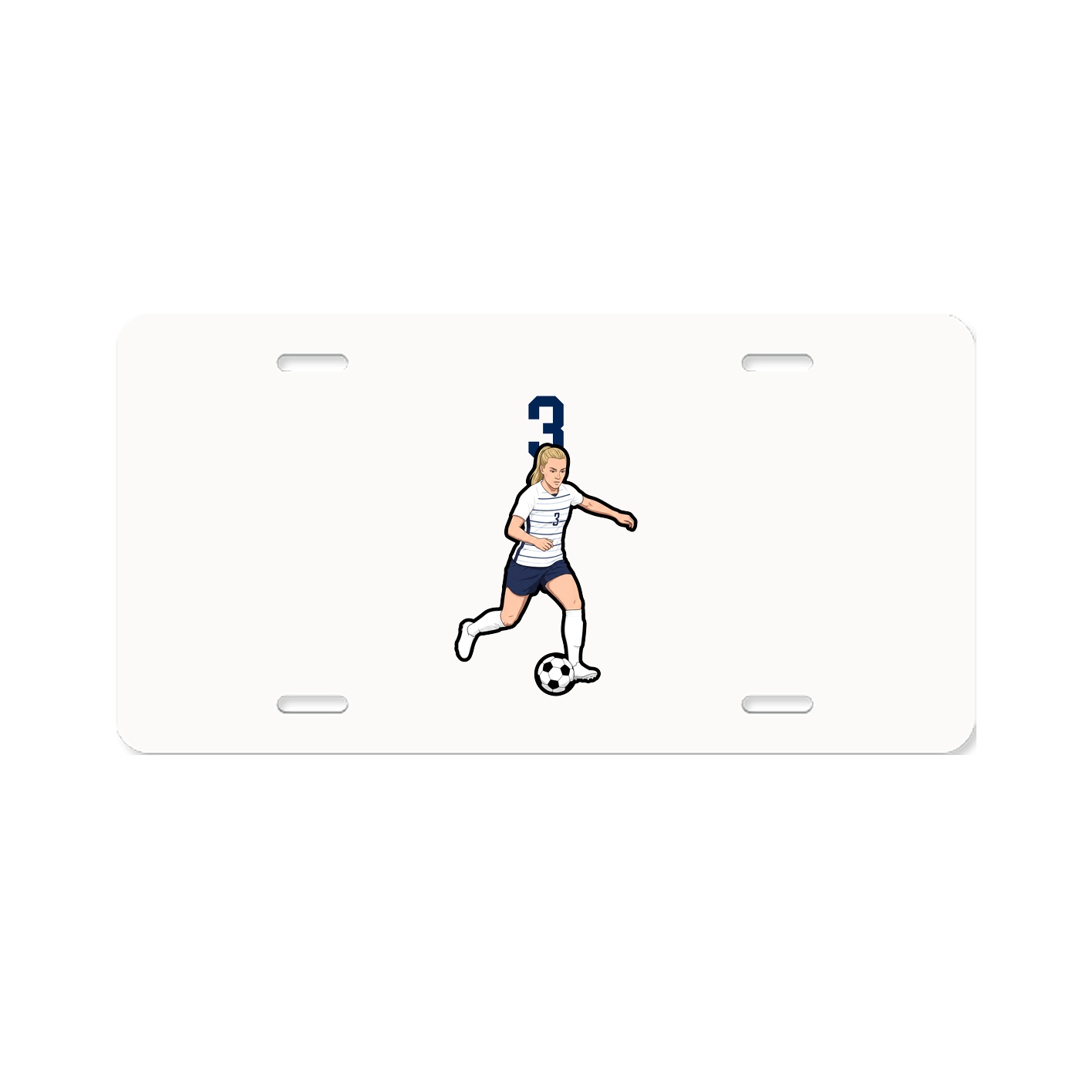 License Plate — Number Top in Classic