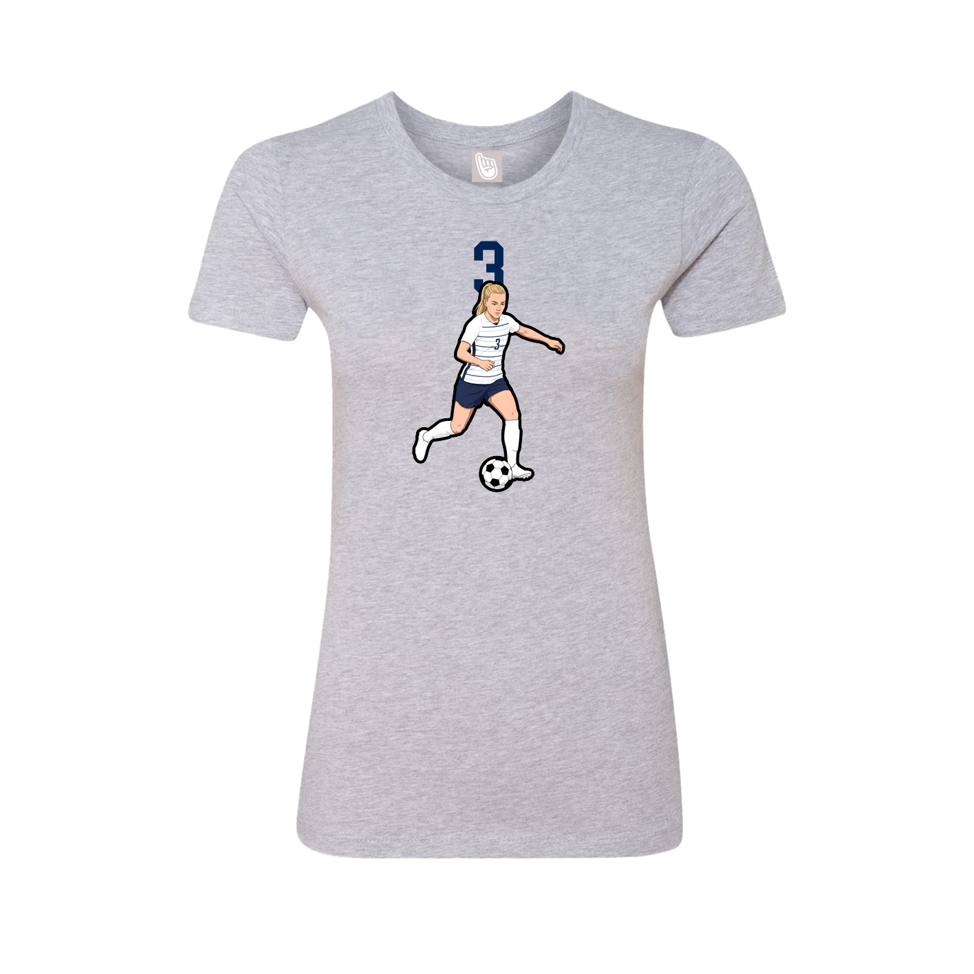 Womens Tee — Number Top in Grey