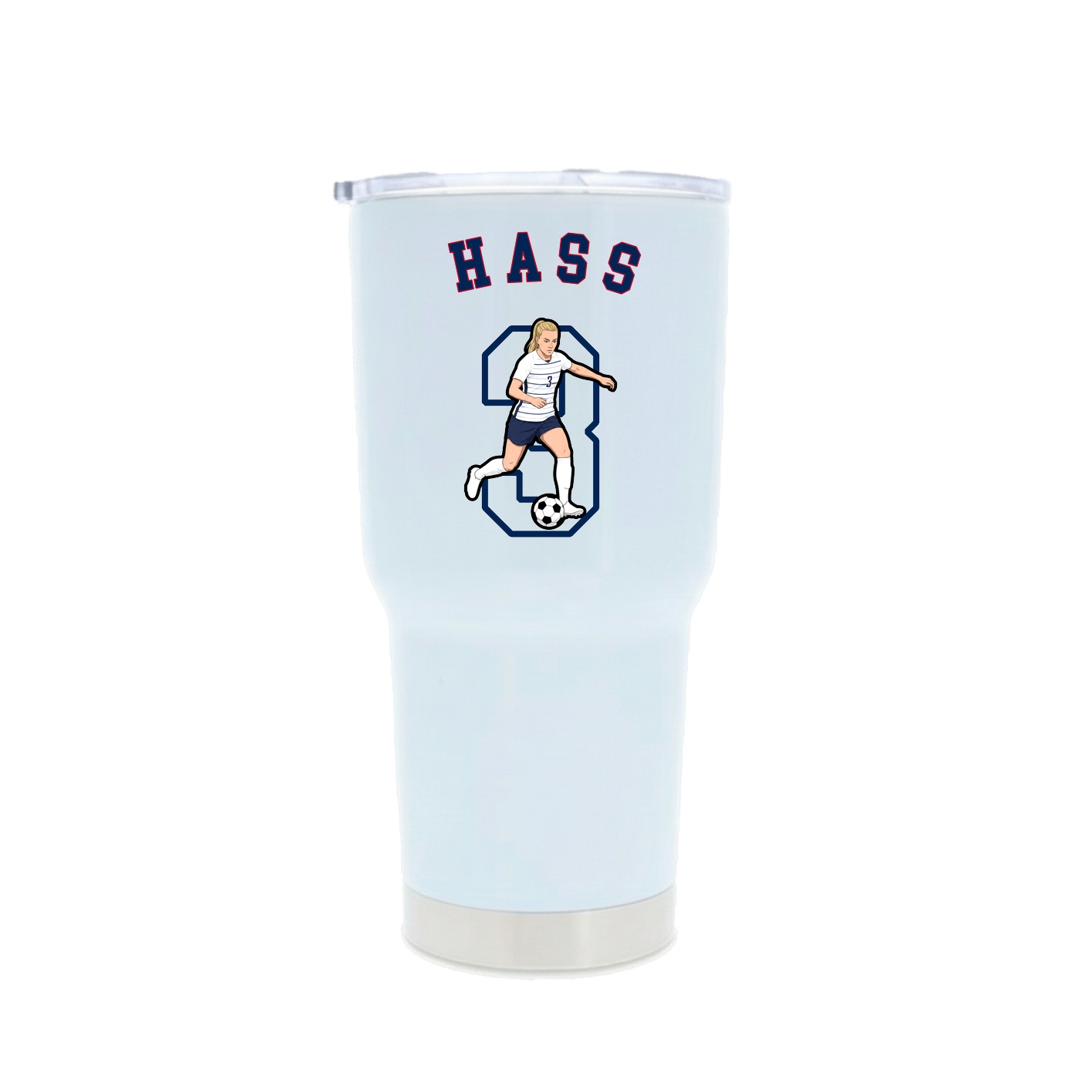 30oz Stainless Steel Tumbler — Shirsey Arch in White