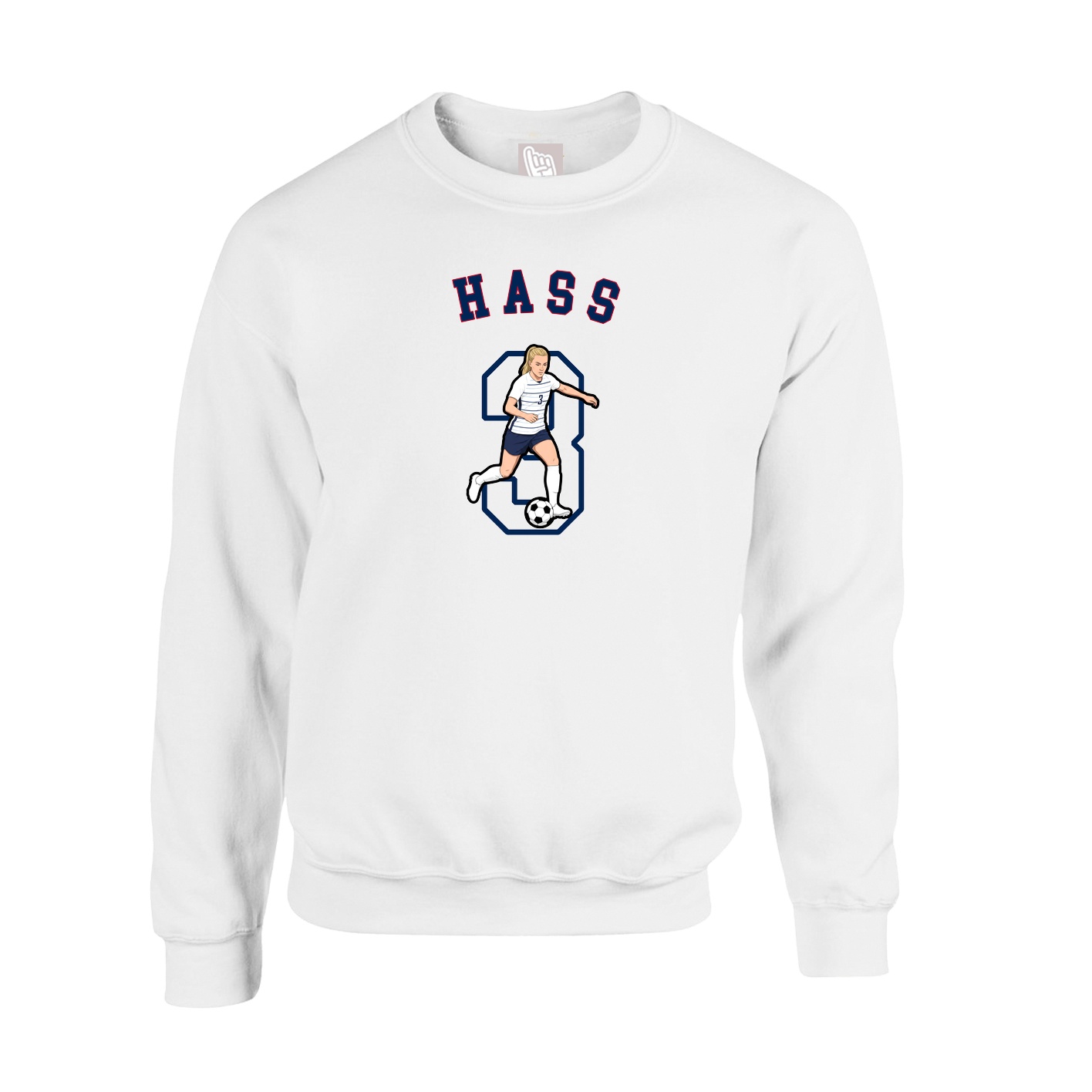Fleece Crew — Shirsey Arch in White