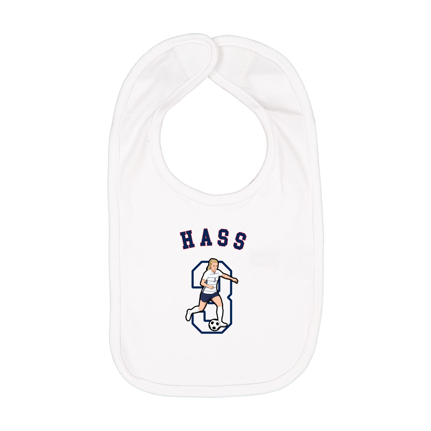 Infant Bib — Shirsey Arch in White