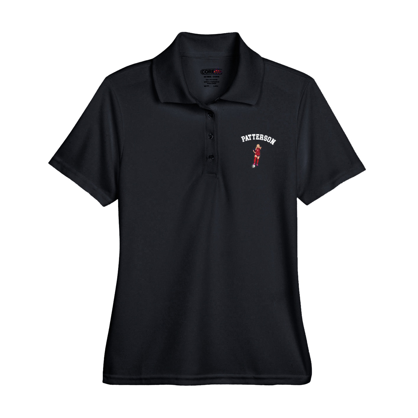 Womens Performance Polo — Shirsey Arch in Black