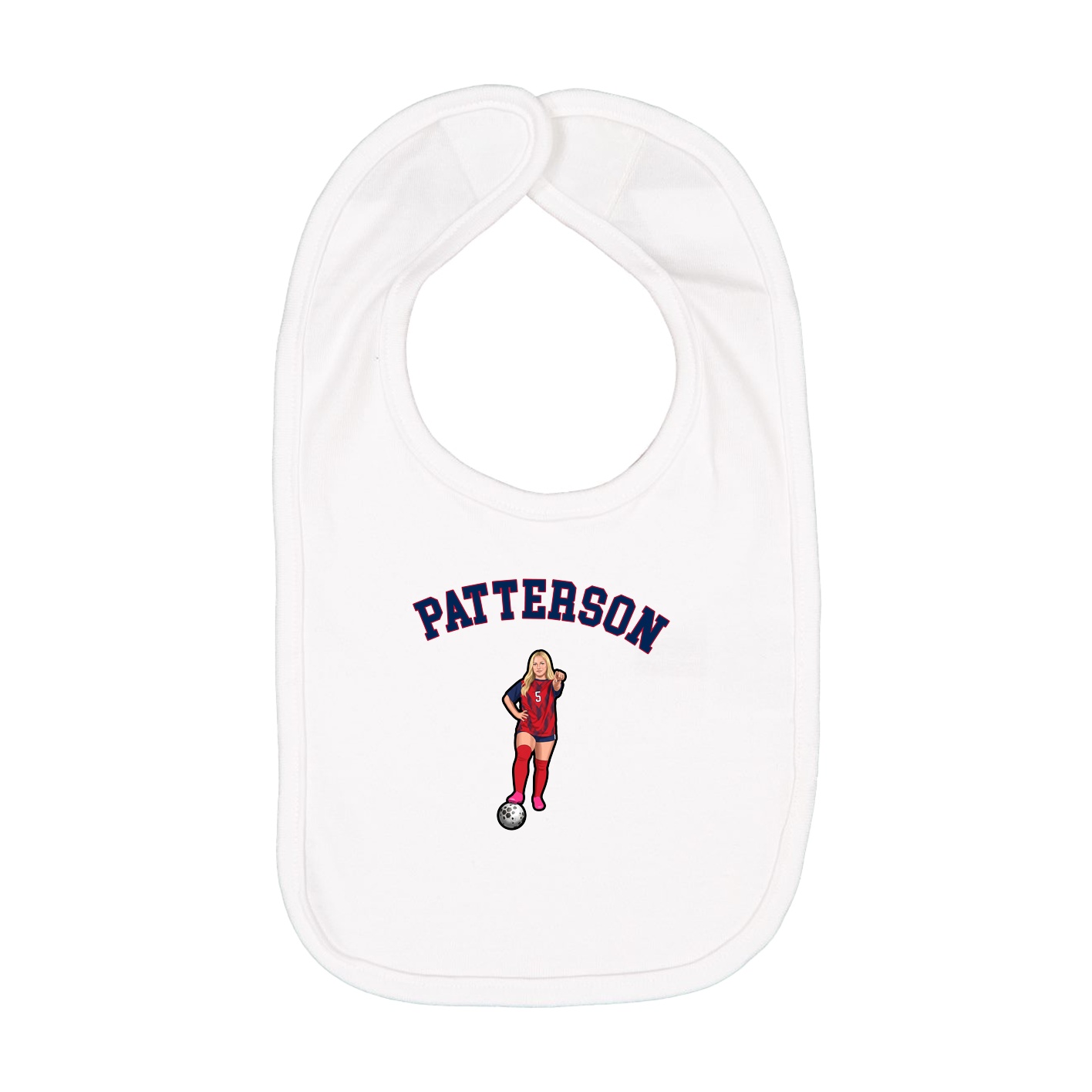 Infant Bib — Shirsey Arch in White