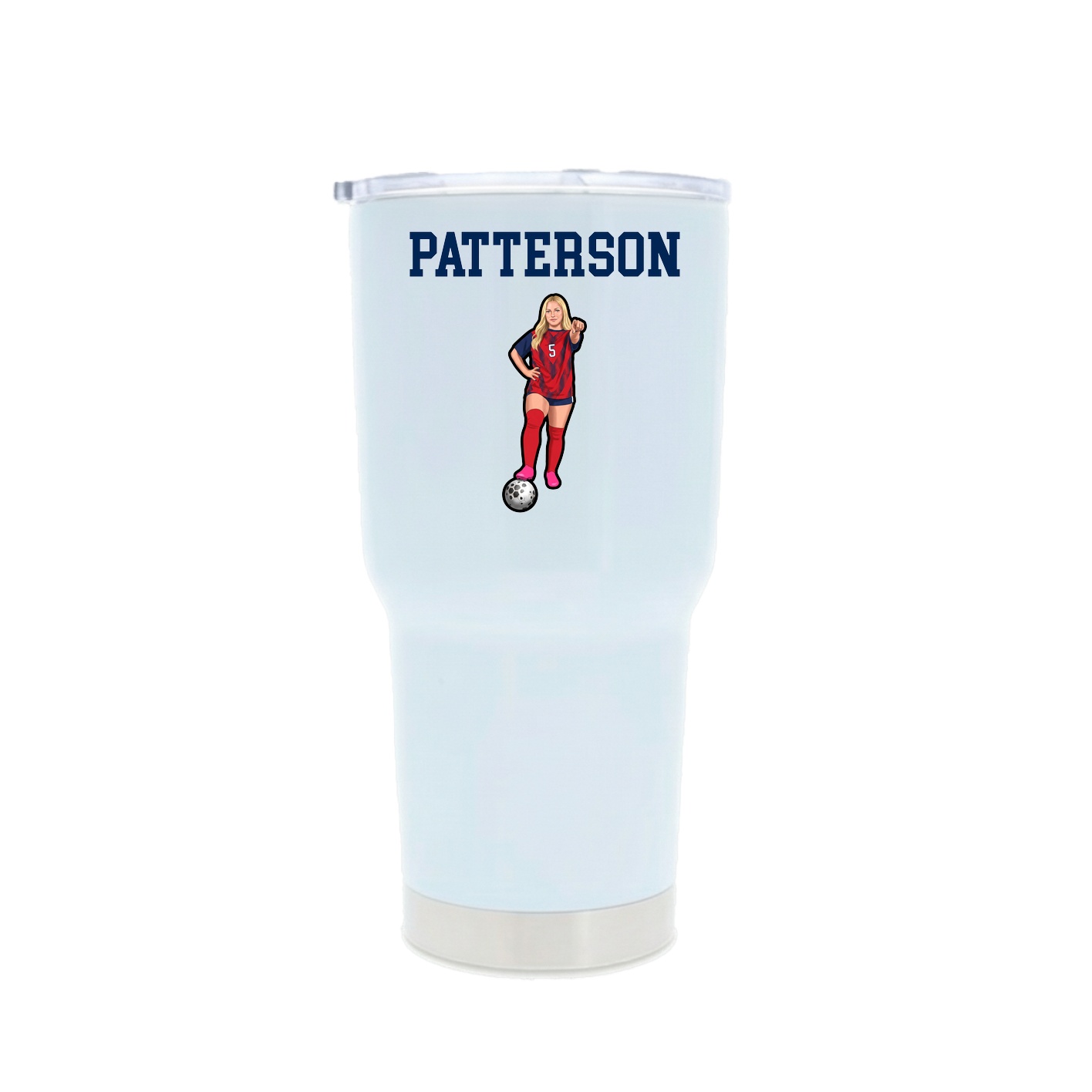 30oz Stainless Steel Tumbler — Shirsey in White