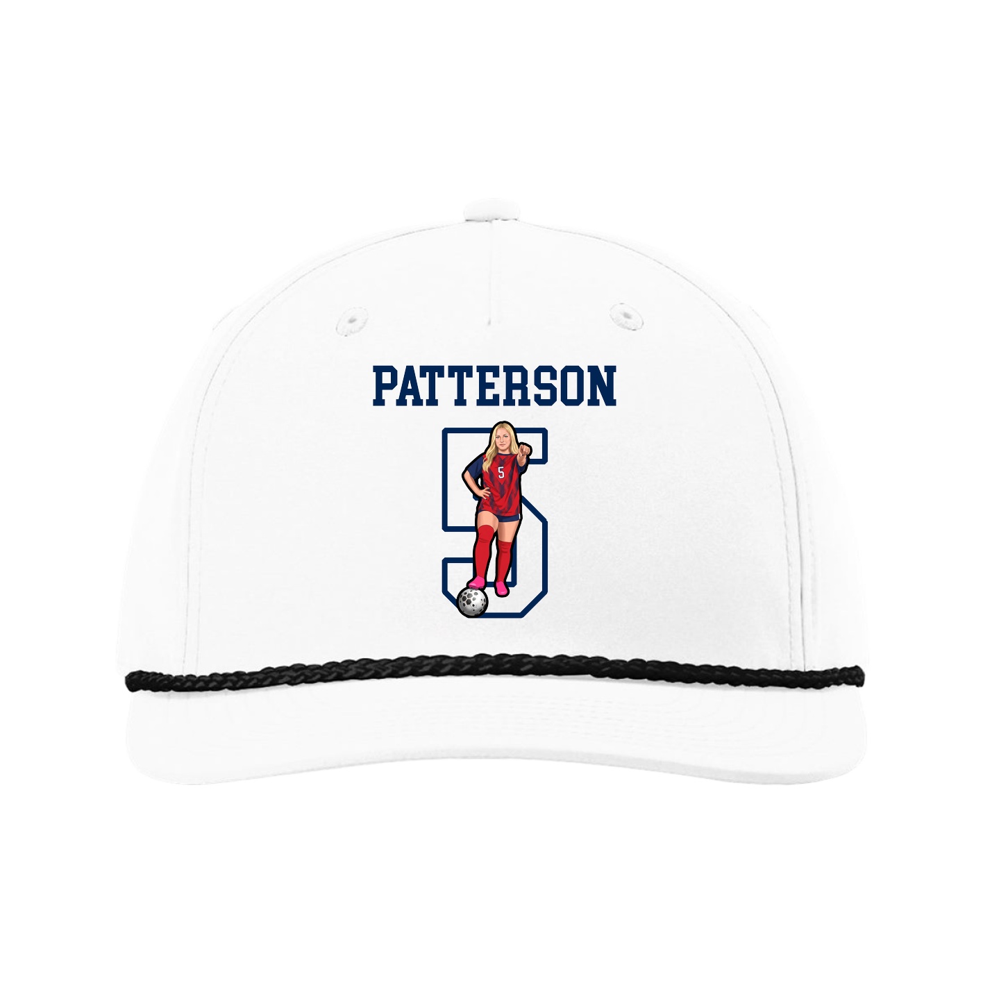 Five-Panel Classic Rope Cap — Shirsey in White