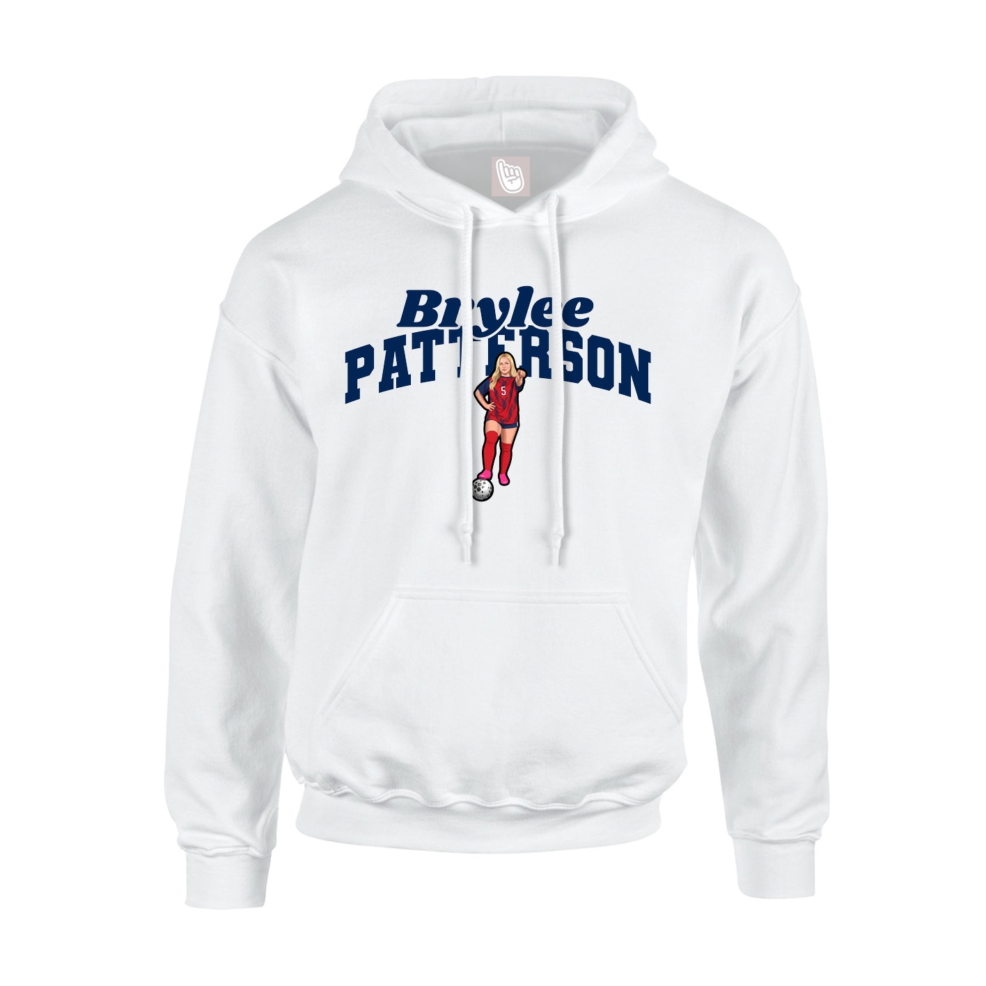 Hoodie — Signature Arch in White