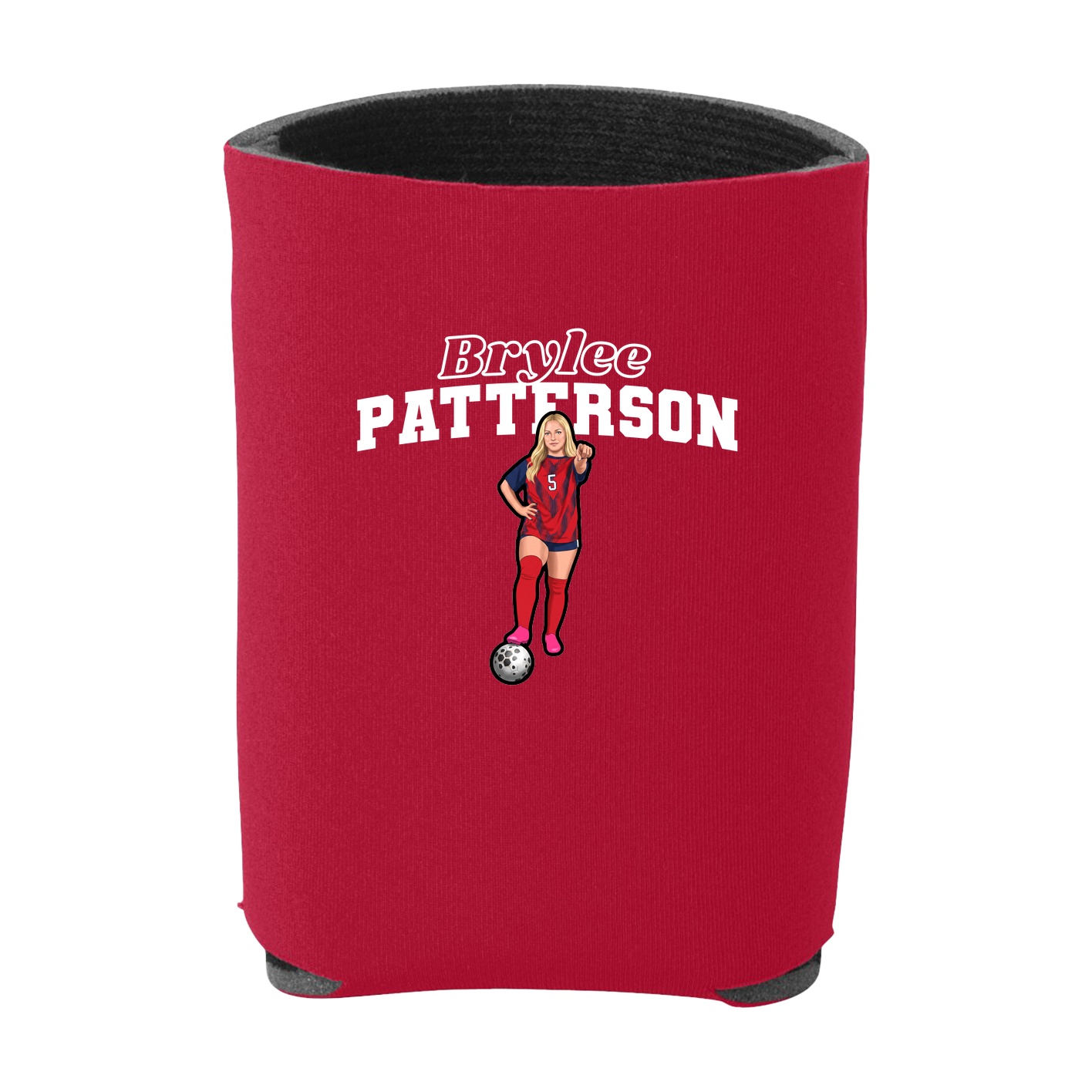 Can Holder — Name Arch in Red