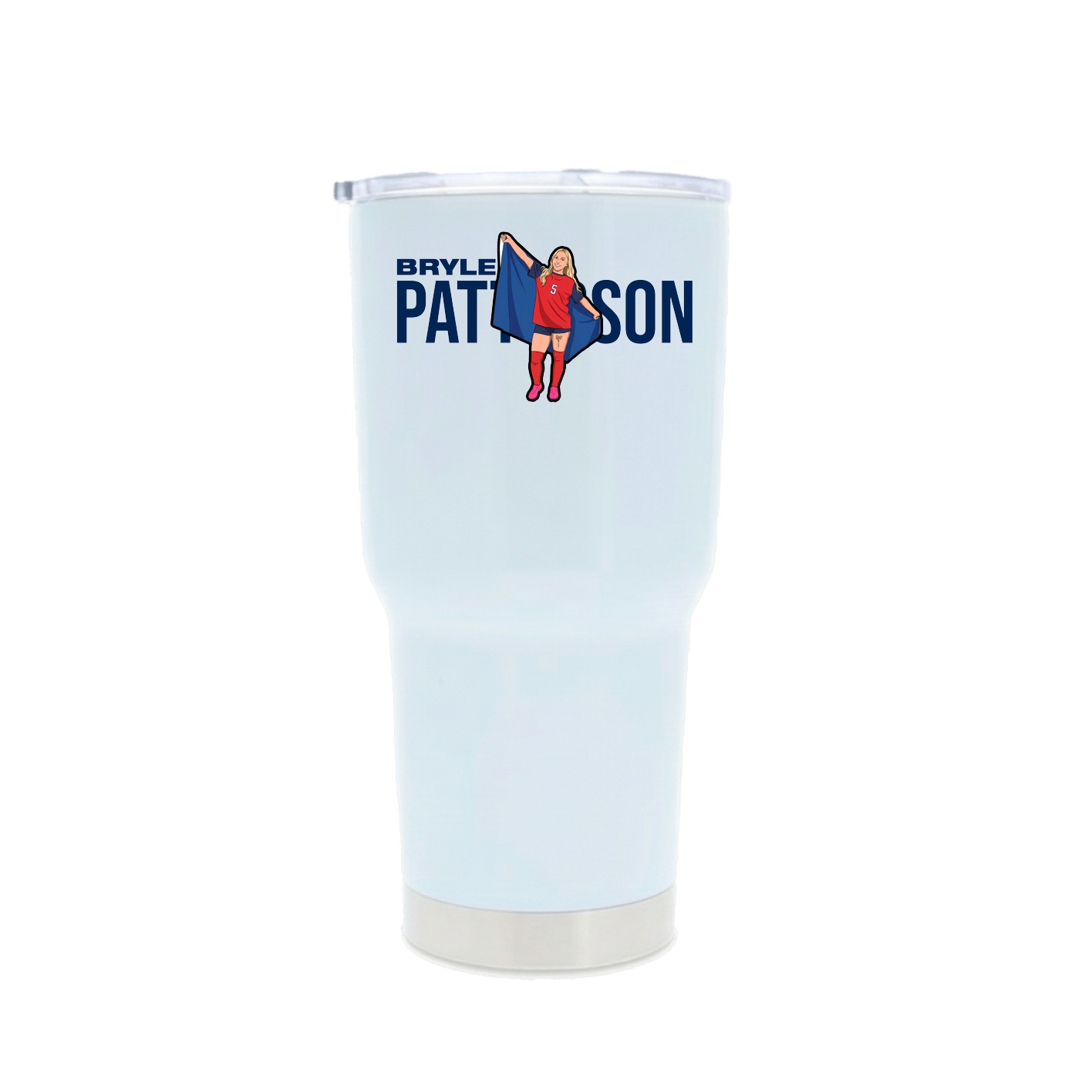 30oz Stainless Steel Tumbler — Player Name in White
