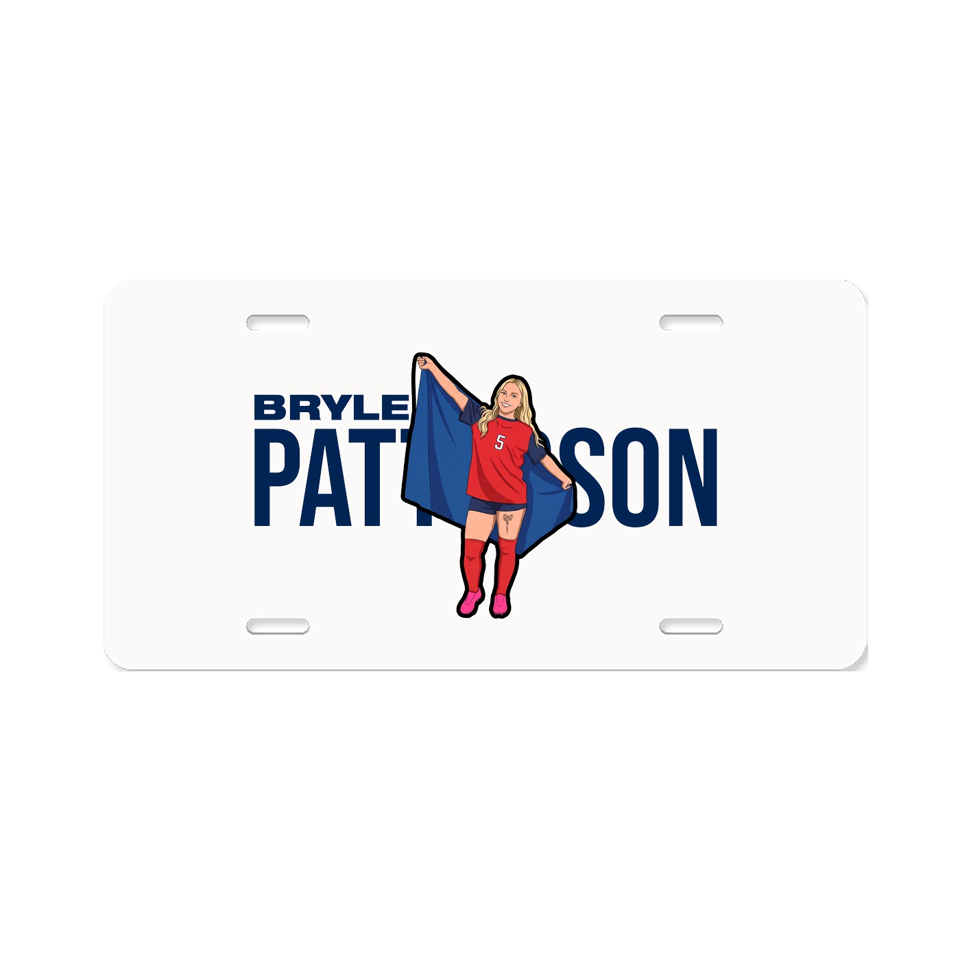 License Plate — Player Name in Classic