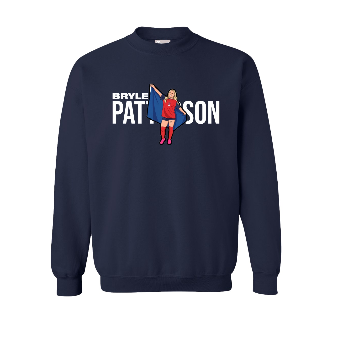 Fleece Crew — Player Name in Navy