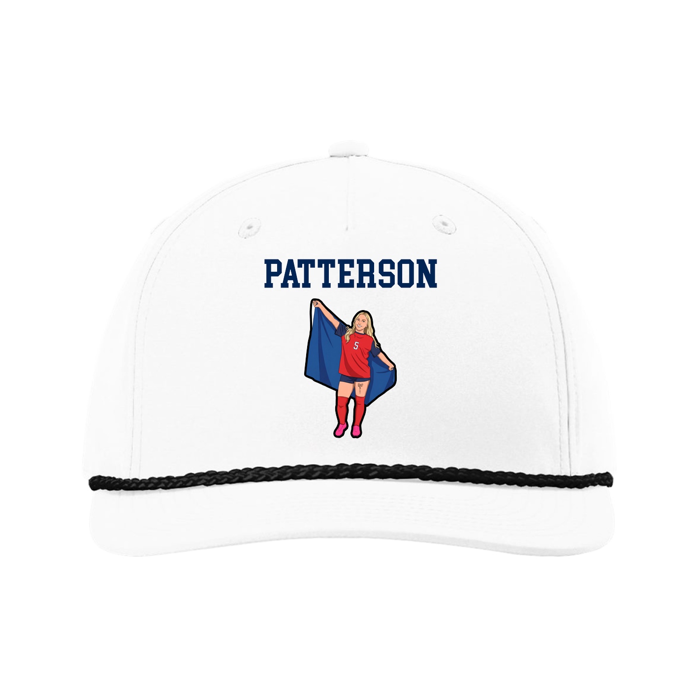 Five-Panel Classic Rope Cap — Shirsey in White