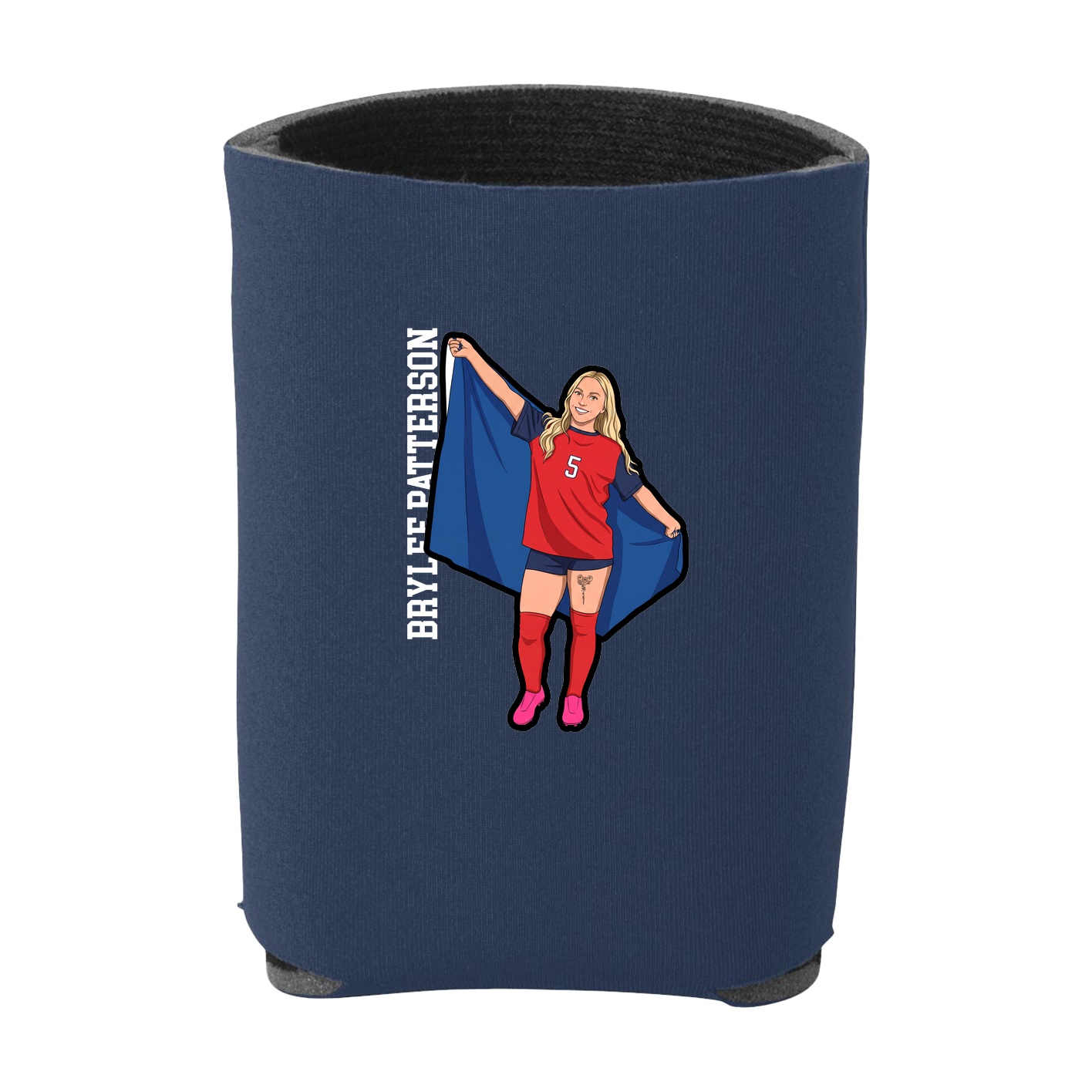 Can Holder — Name Vertical in Navy