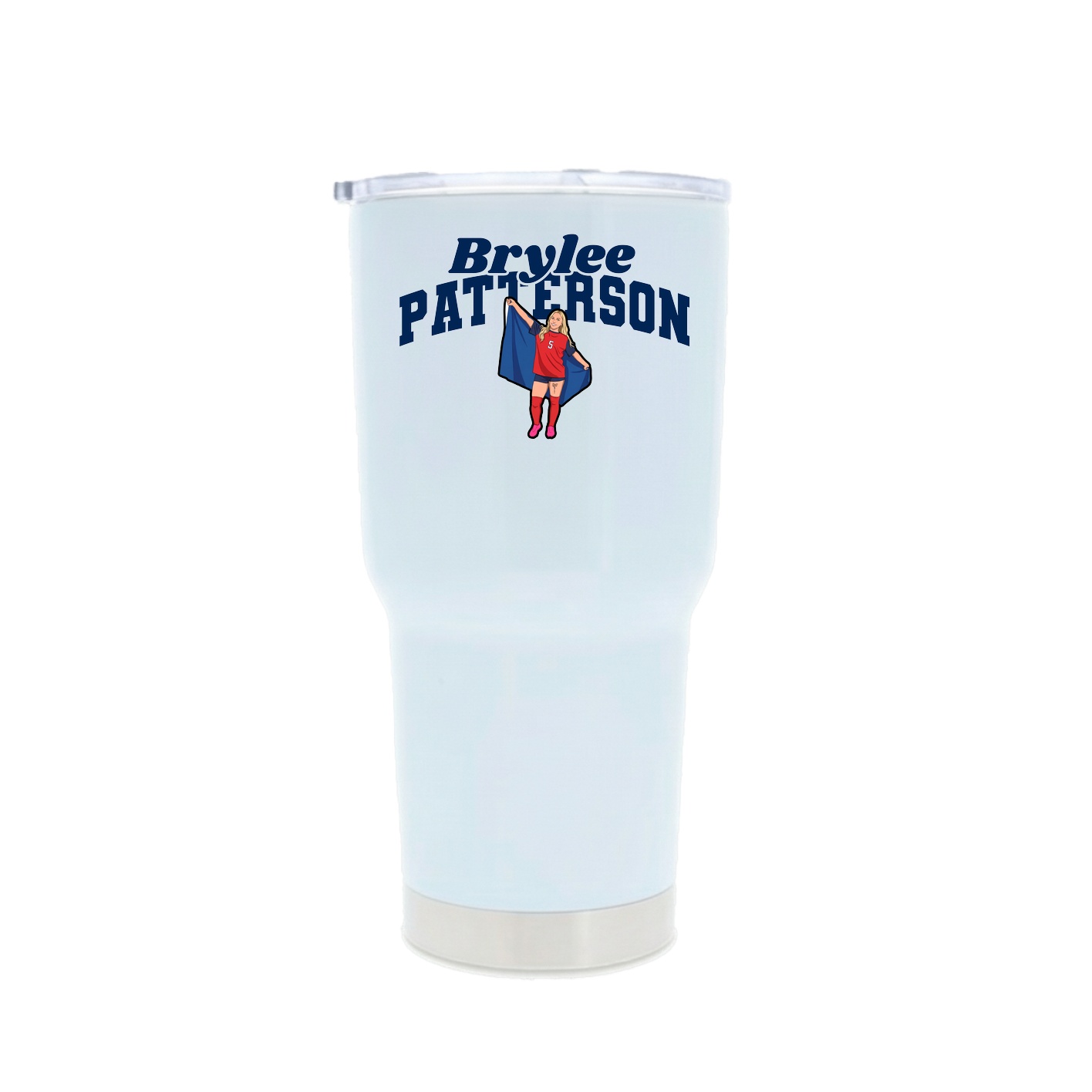 30oz Stainless Steel Tumbler — Signature Arch in White