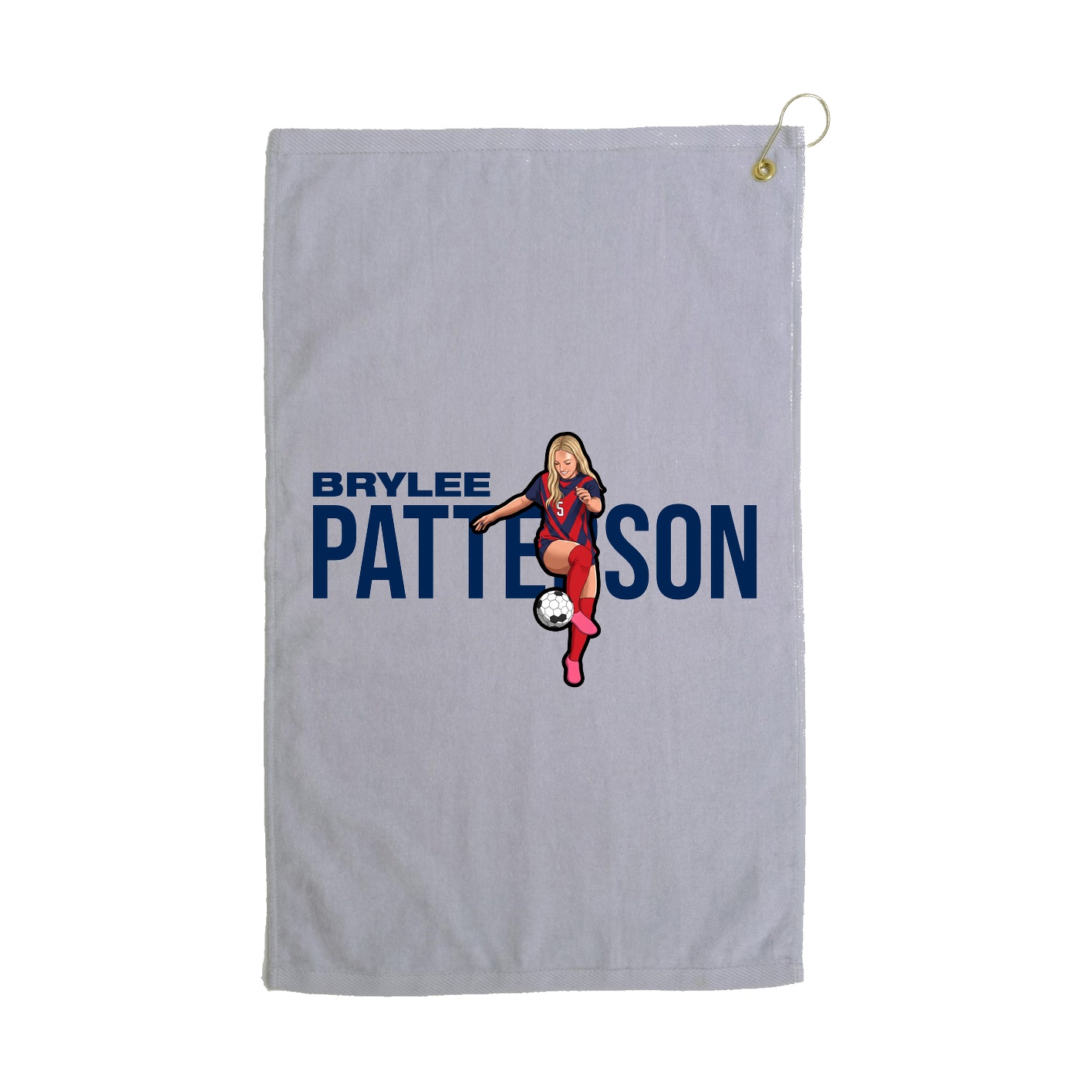 Golf Towel — Player Name in Grey