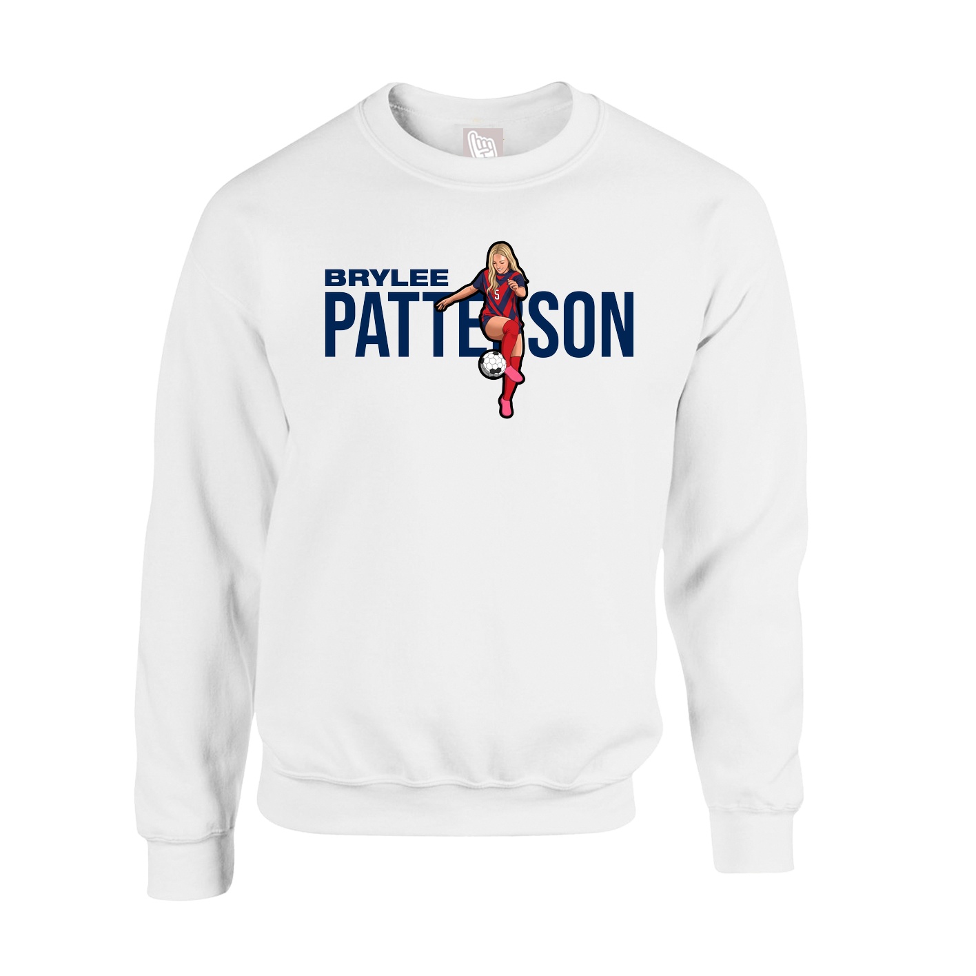Fleece Crew — Player Name in White
